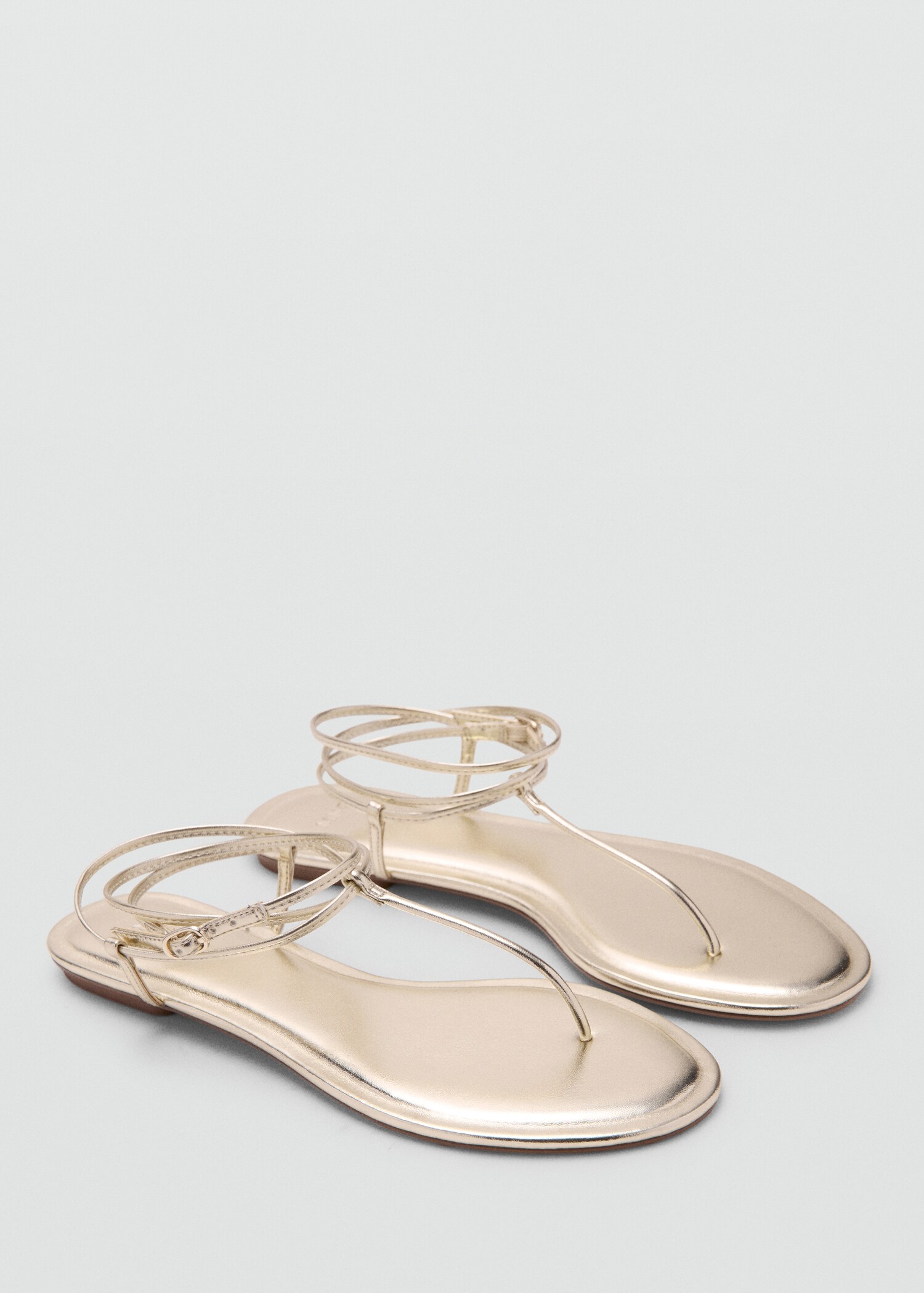 Metallic straps sandals - Medium plane