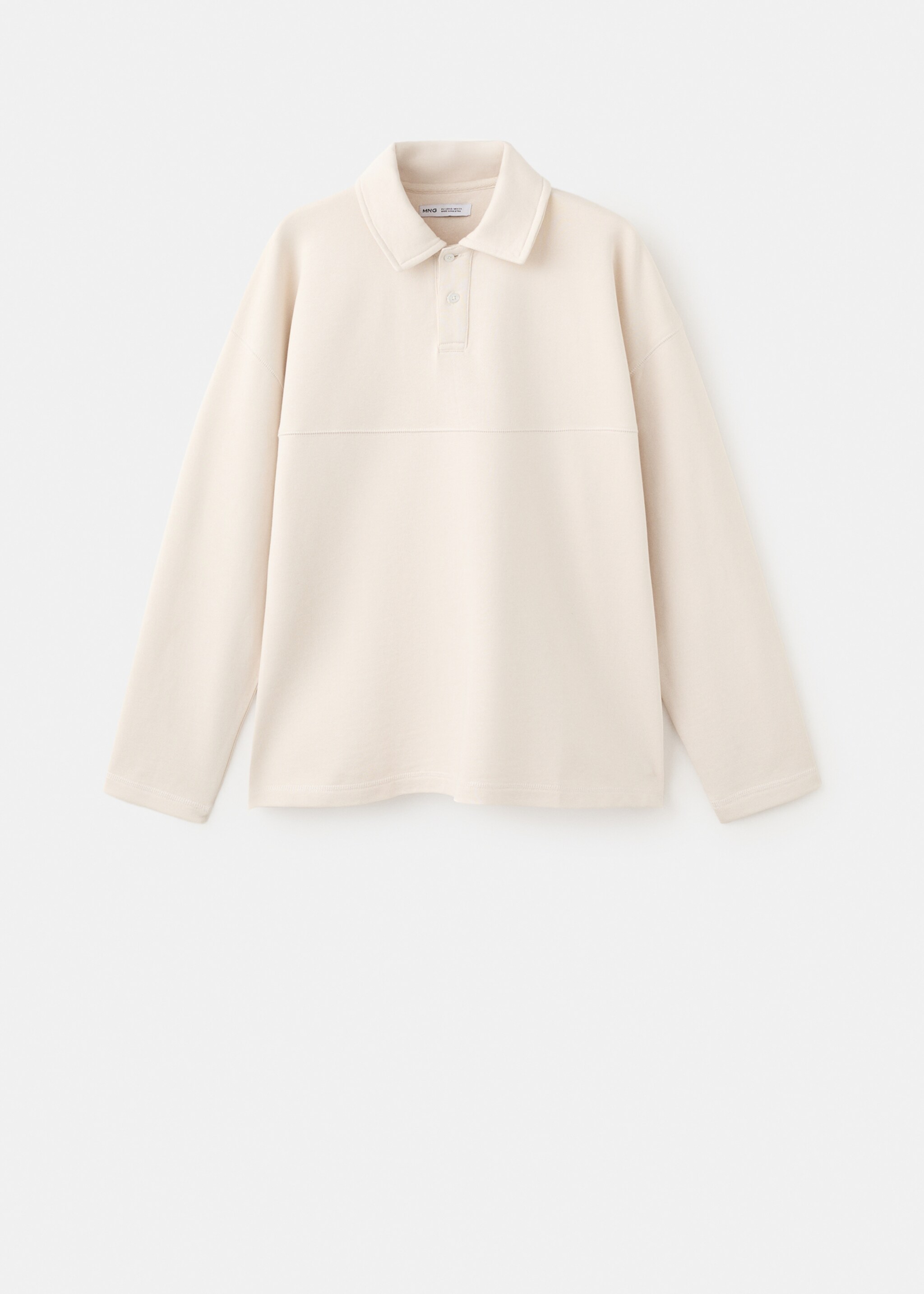 Polo-neck sweatshirt - Article without model, Beige. Ref: 27097786-00.