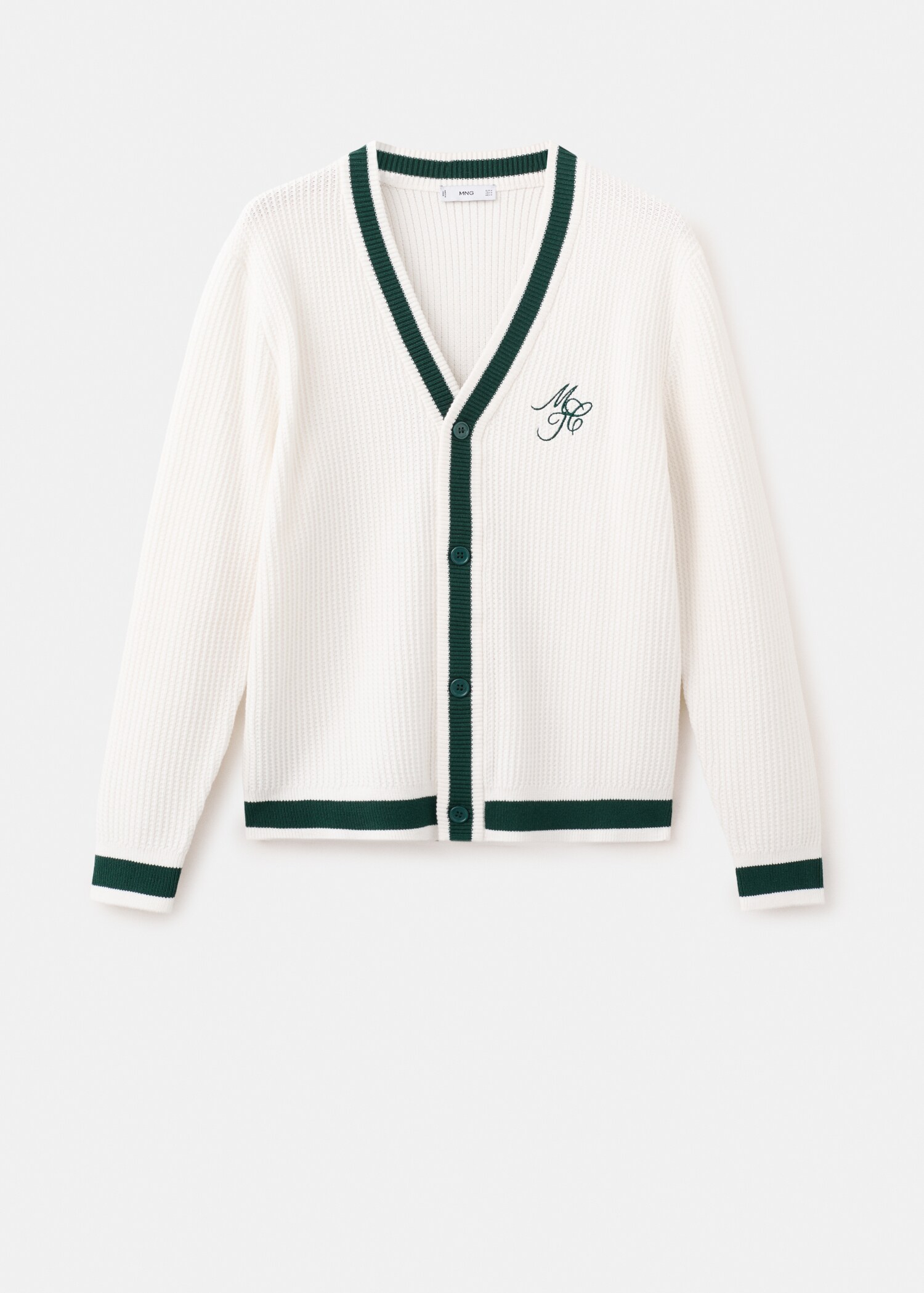 Embroidered detail knitted cardigan - Article without model