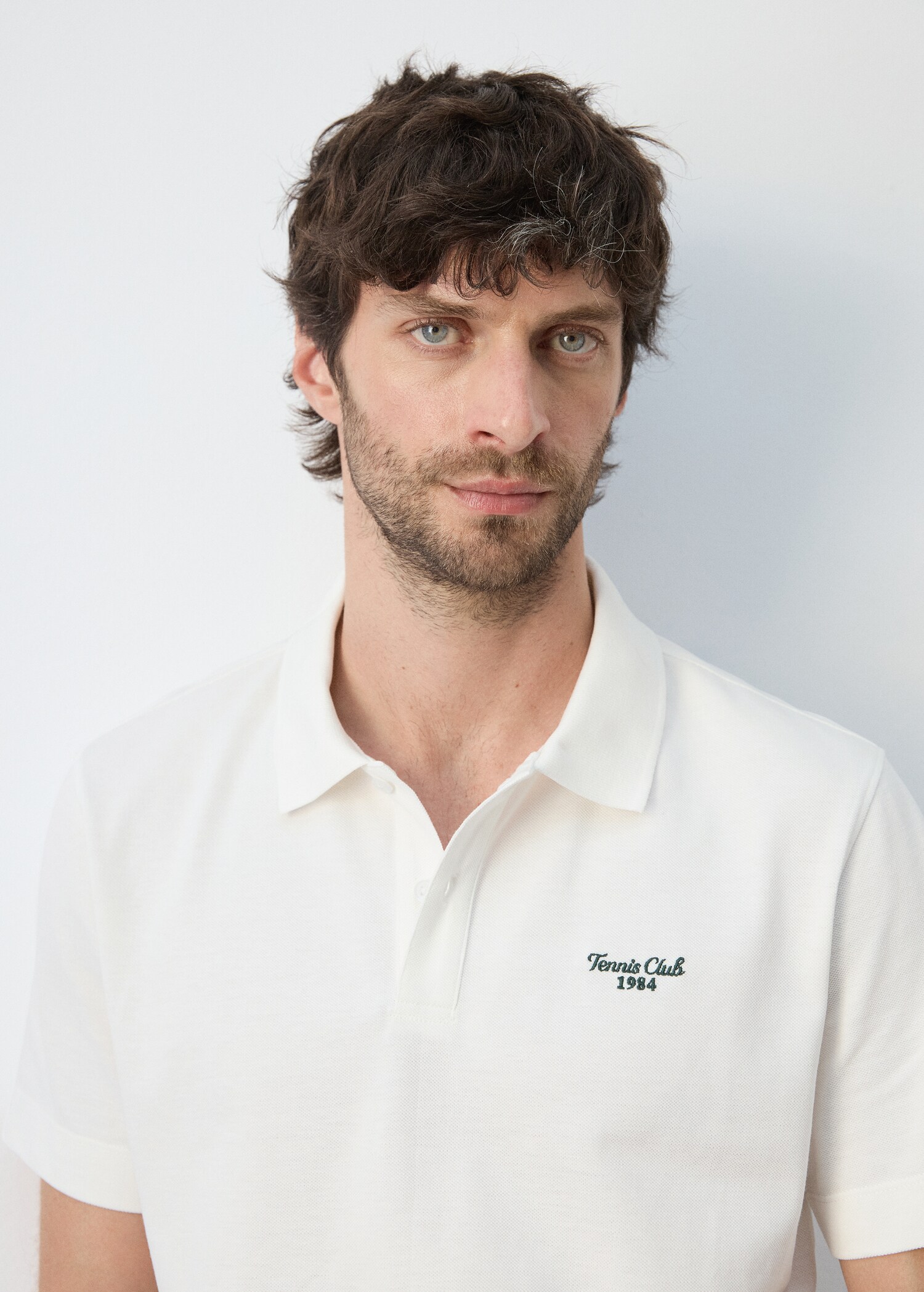 100% embroidered cotton polo shirt - Details of the article 1
