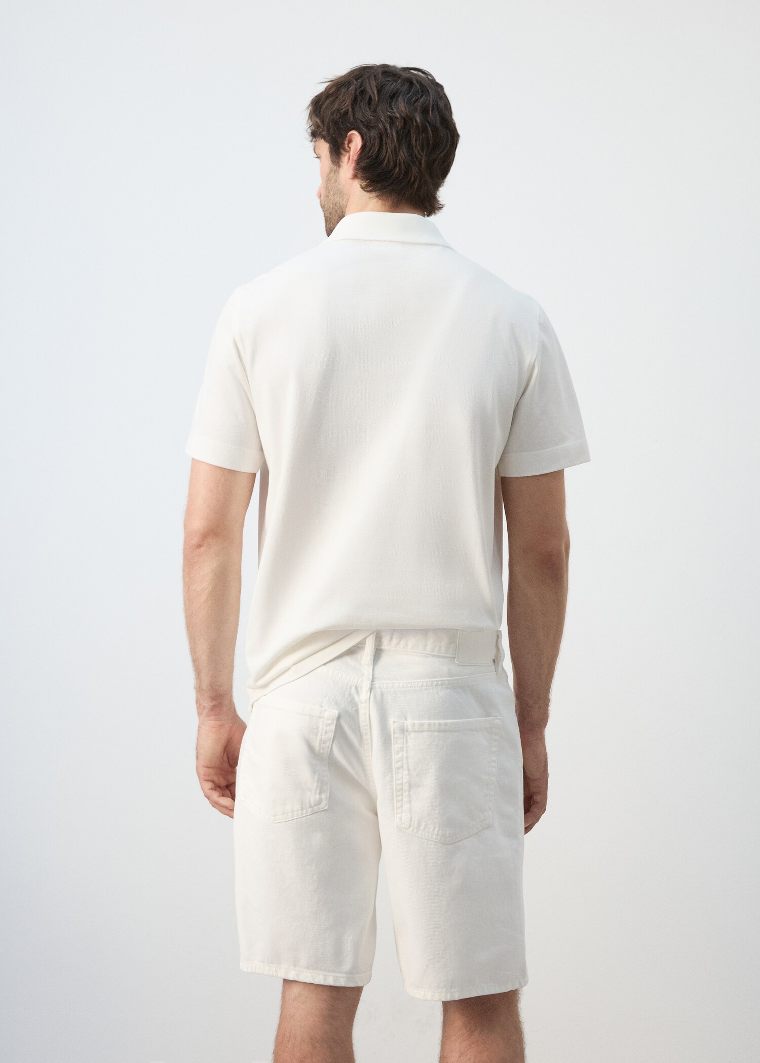 100% embroidered cotton polo shirt - Reverse of the article