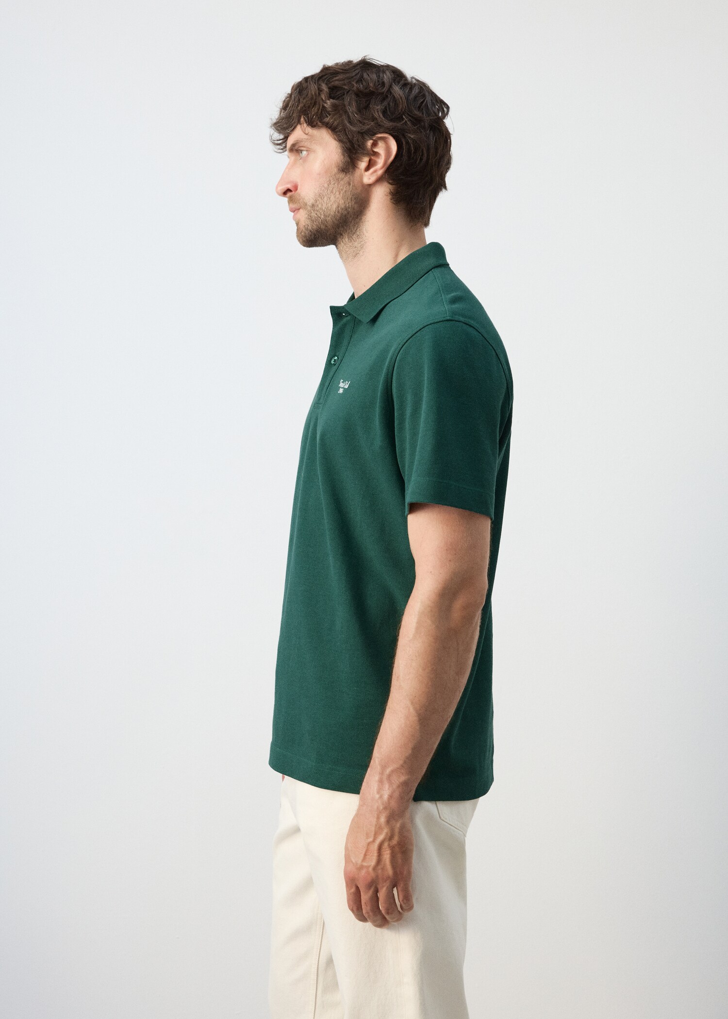 100% embroidered cotton polo shirt - Details of the article 2