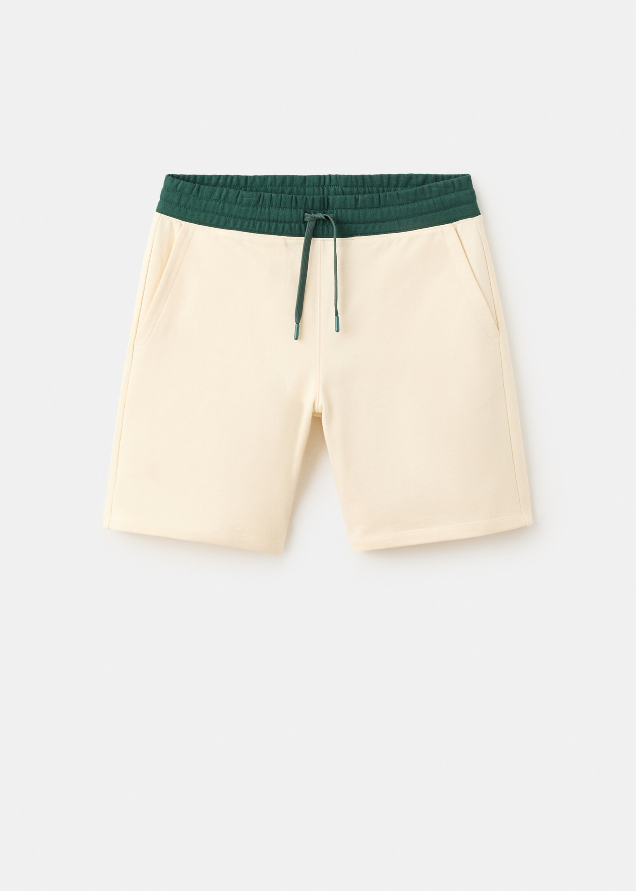 100% cotton jogger Bermuda shorts - Article without model, Off White. Ref: 27097792-00.