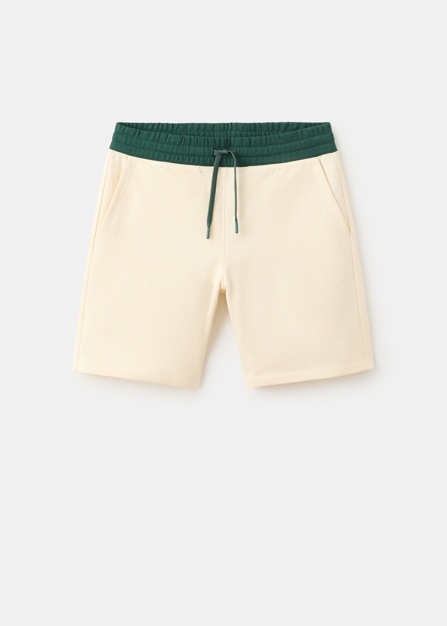 100% cotton jogger Bermuda shorts - Article without model