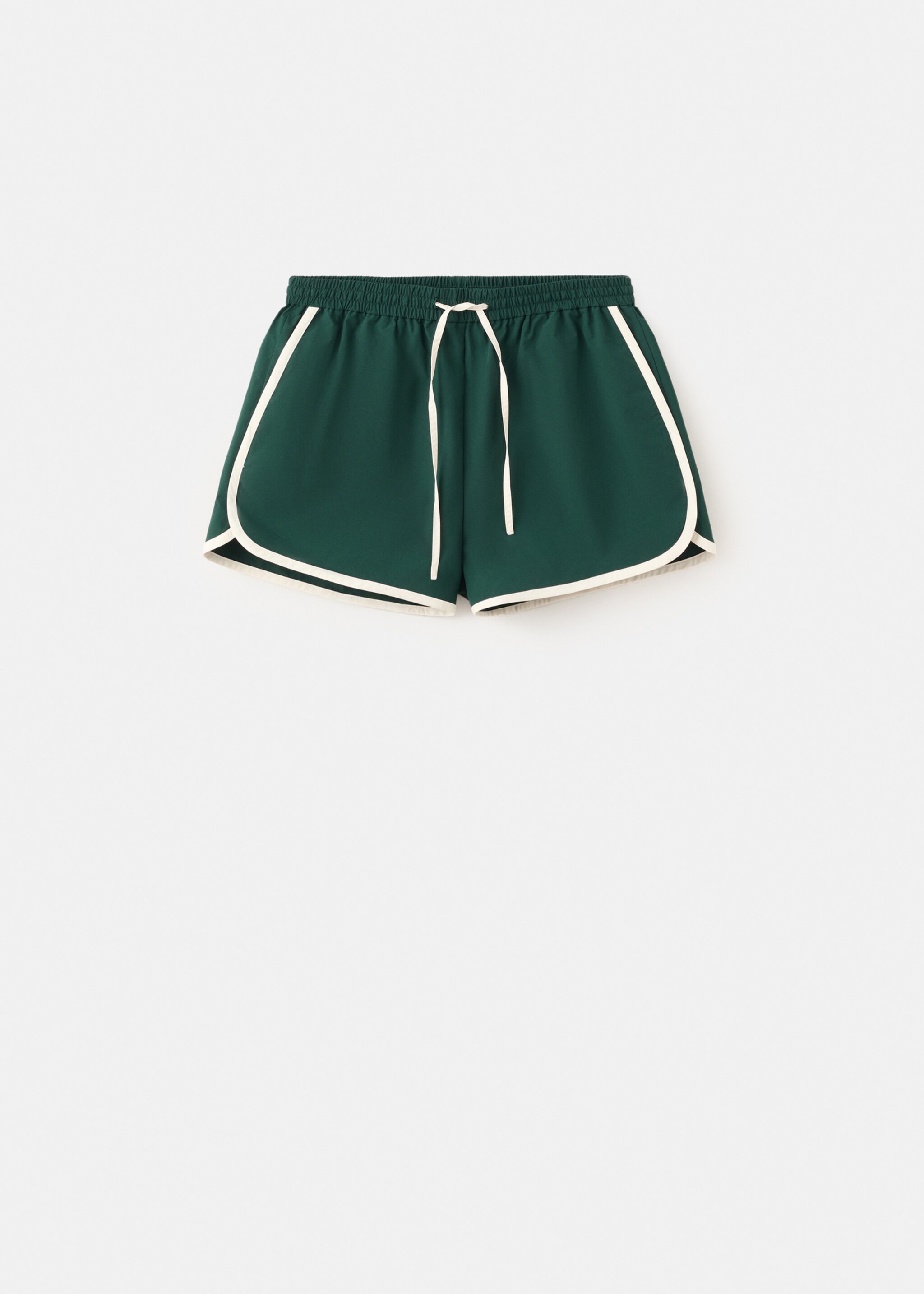 Σορτς με ρέλι σε αντίθεση - Προϊόν χωρίς μοντέλο, Πράσινο. Ref: 27097793-00.
