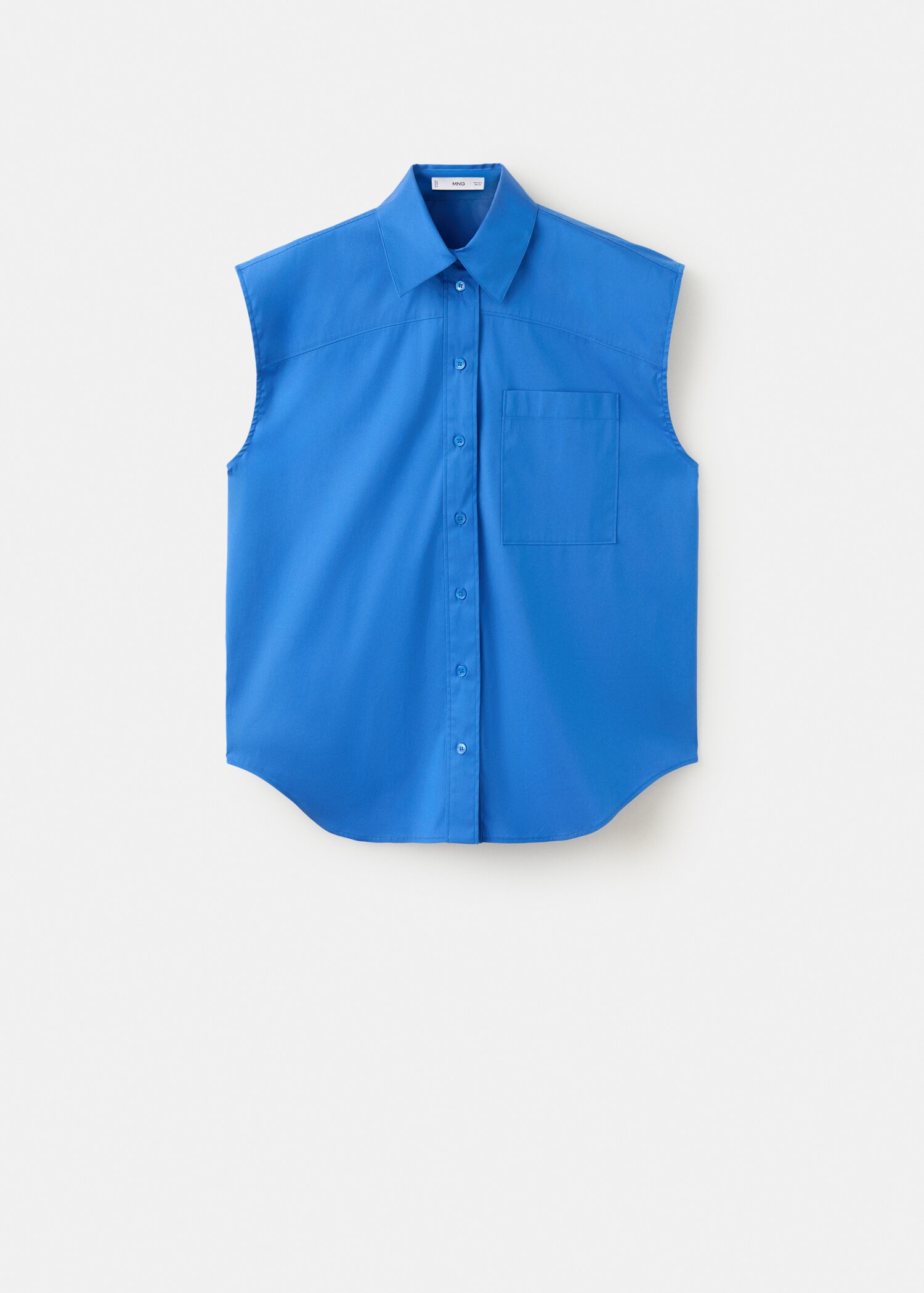 Sleeveless poplin shirt - Article without model
