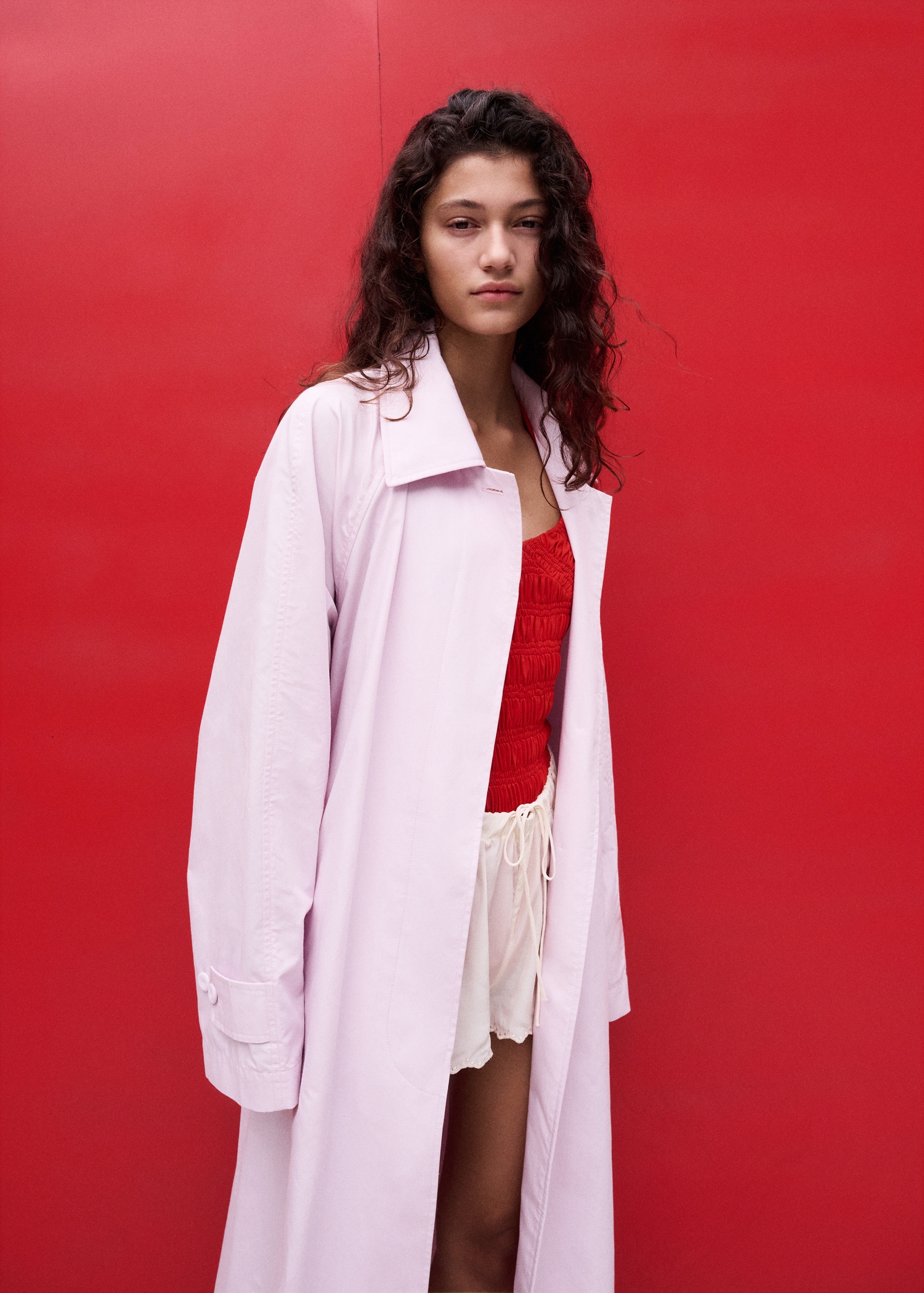 Long trench coat with belt - Details of the article 6