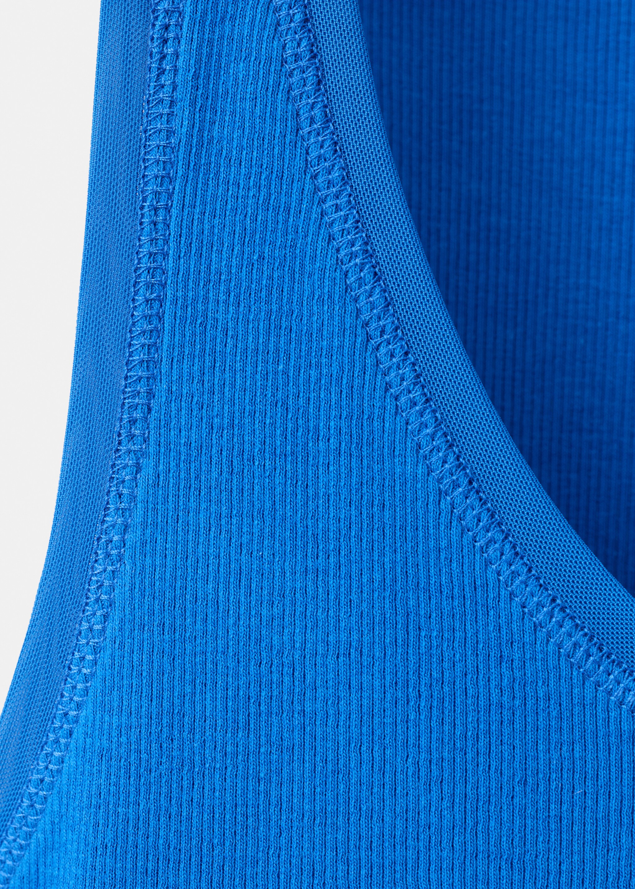 Top coton maille côtelée - Détail de l'article 8, Bleu. Ref: 27097799-00.