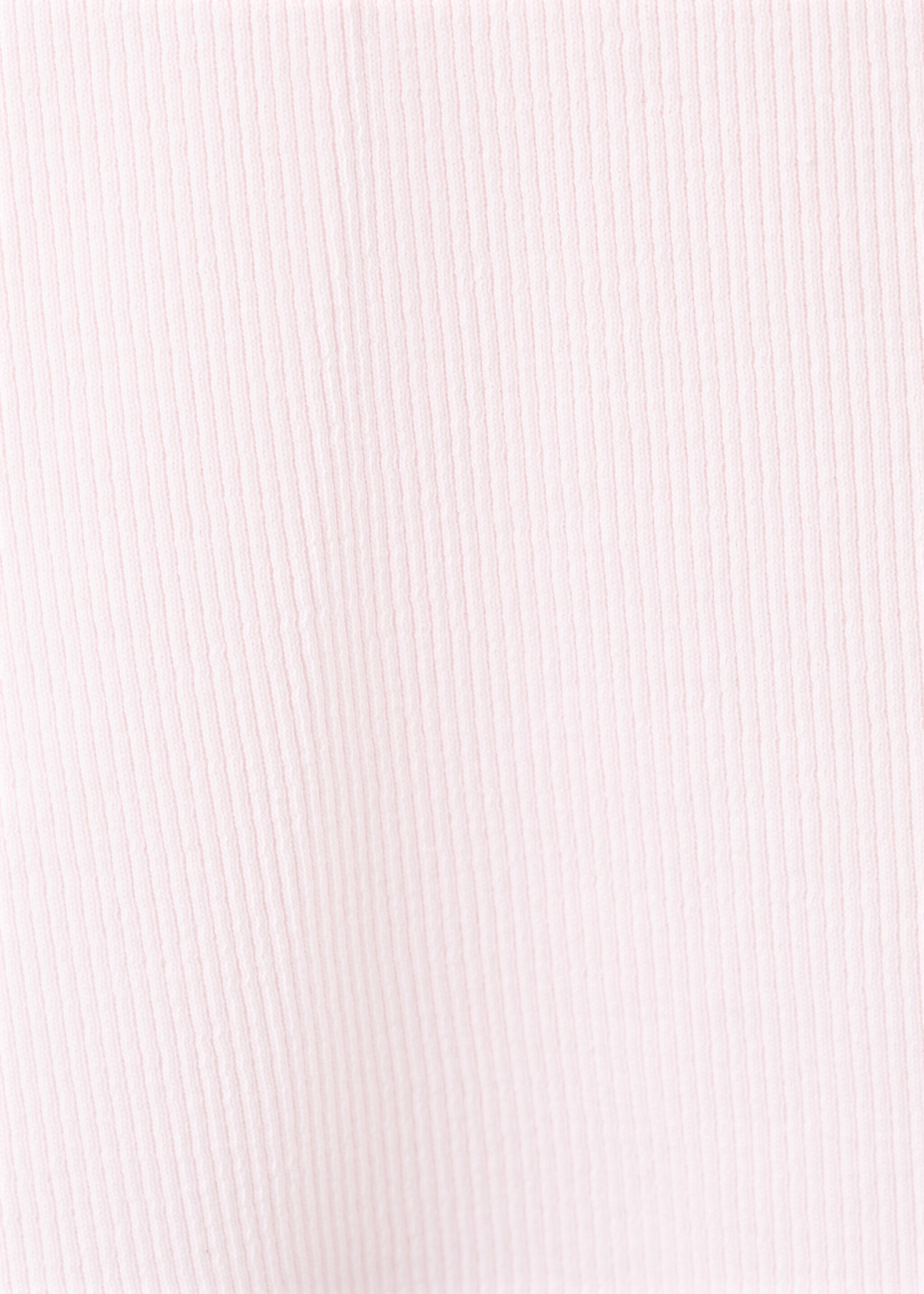 Ribbed cotton top - Details of the article 0, Pastel Pink. Ref: 27097799-00.