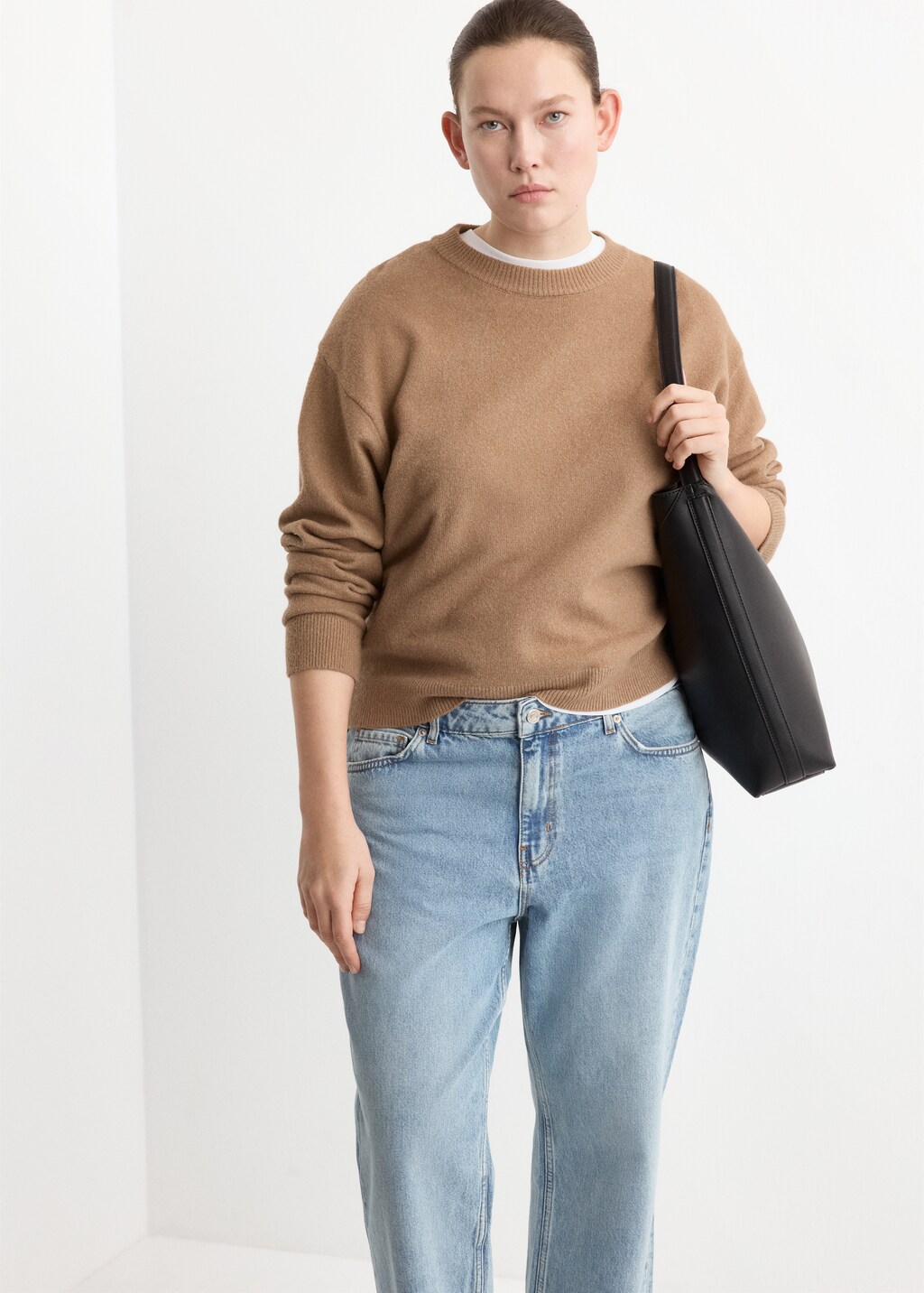 Mango Mid-rise straight jeans