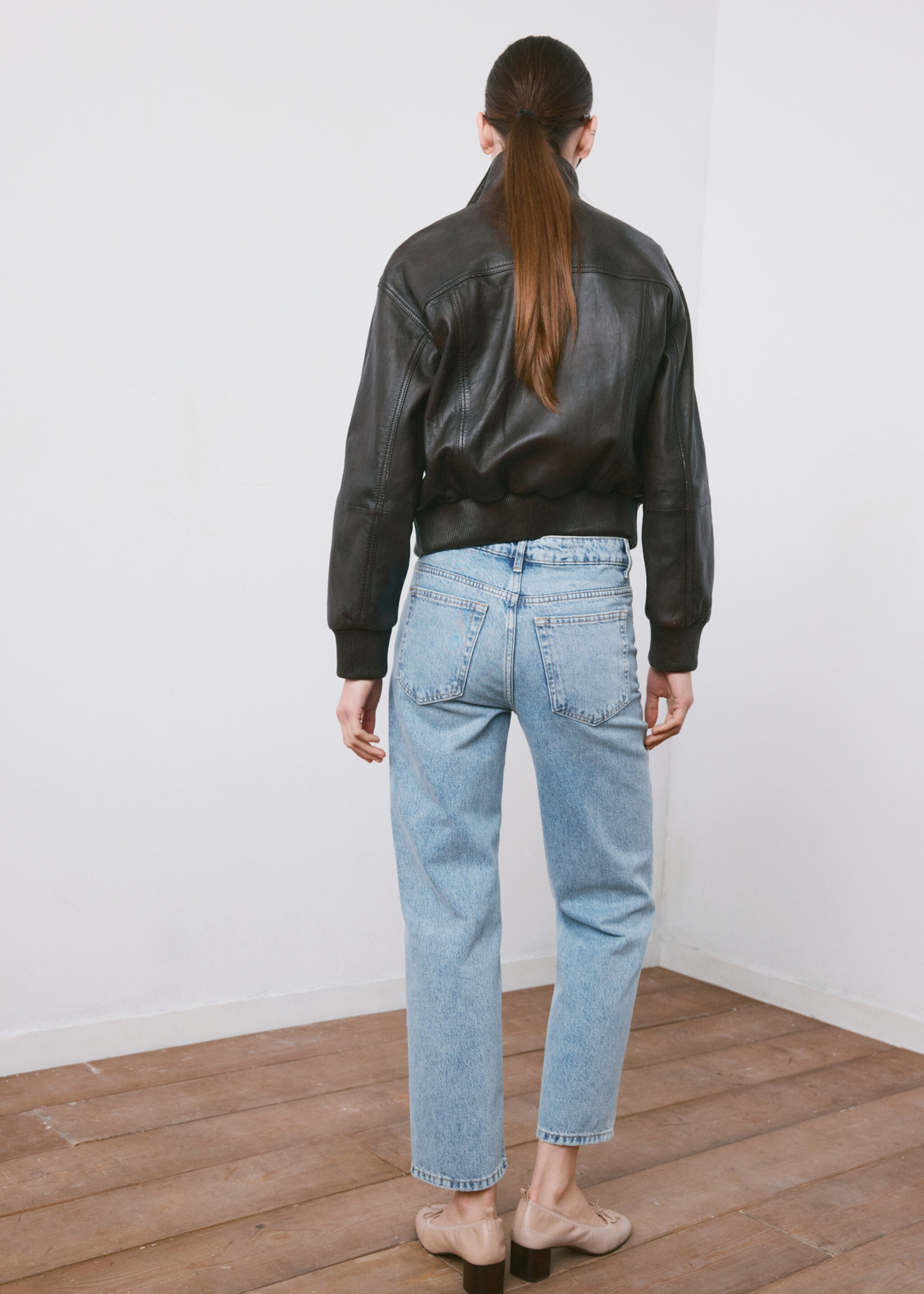 Mid-rise straight jeans - Reverse of the article, Medium Blue. Ref: 27097891-00.