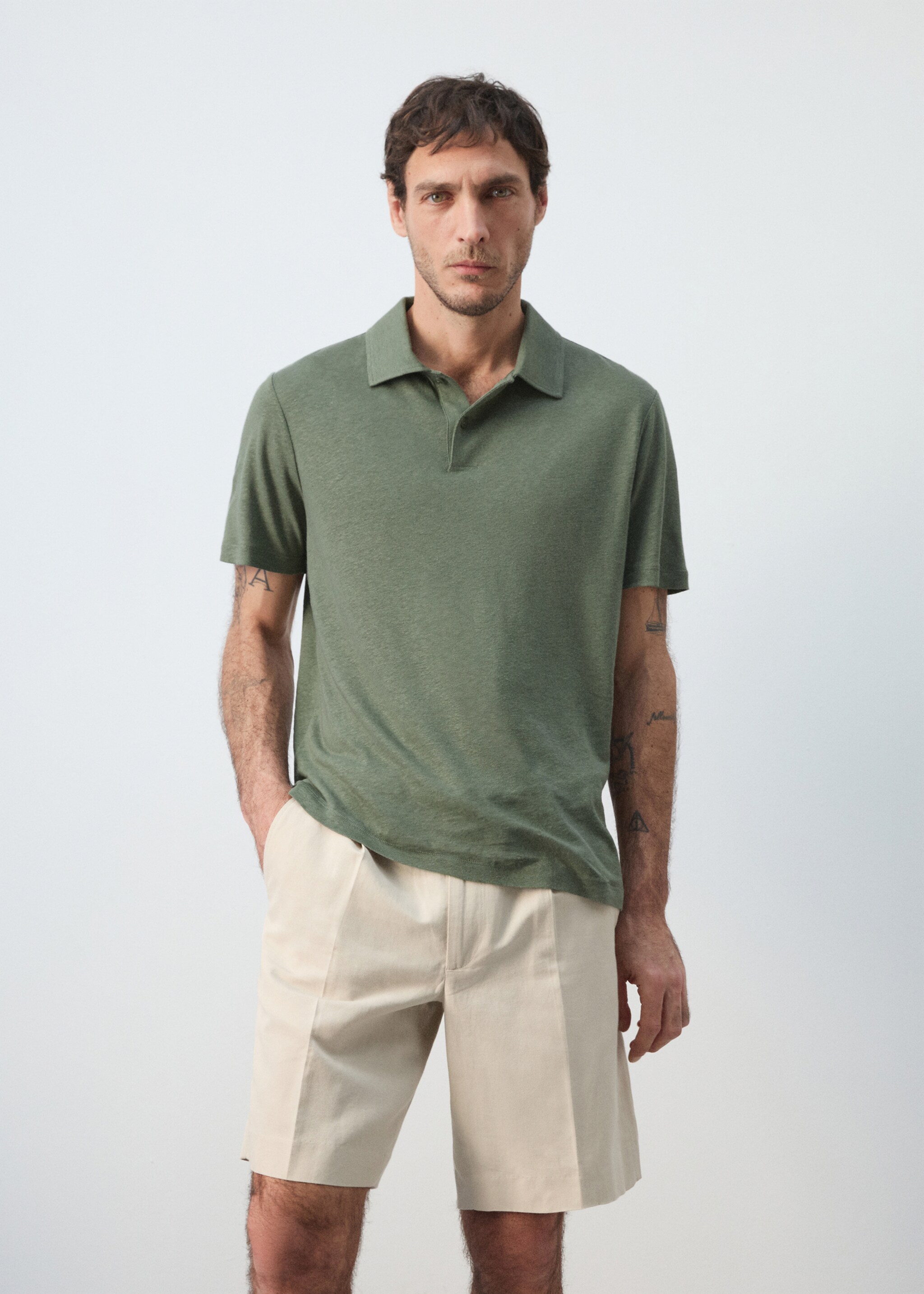 100% cotton storage basket 22x14cm - Medium plane, Forest Green. Ref: 27097894-00.