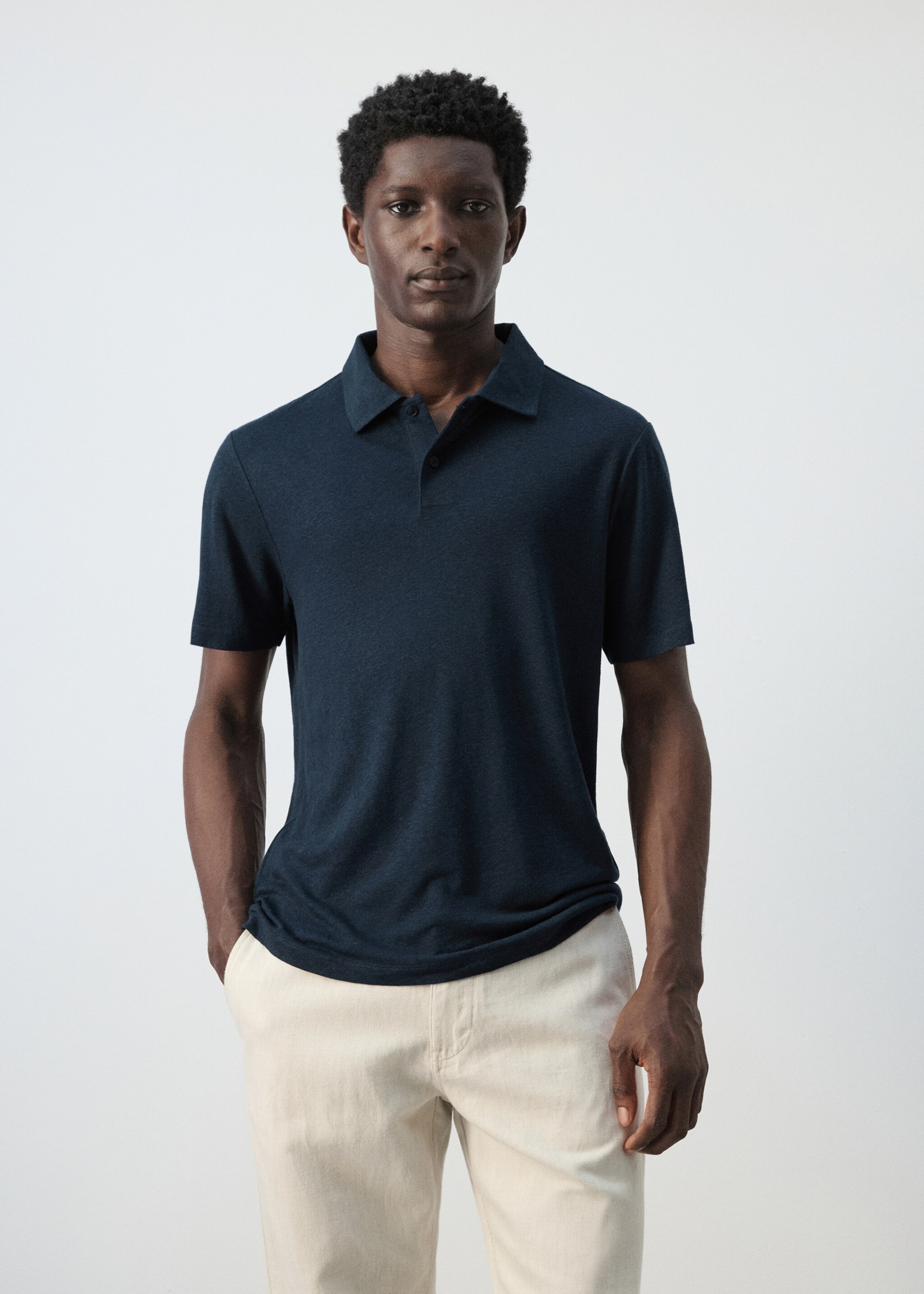 100% cotton storage basket 22x14cm - Medium plane, Navy. Ref: 27097894-00.