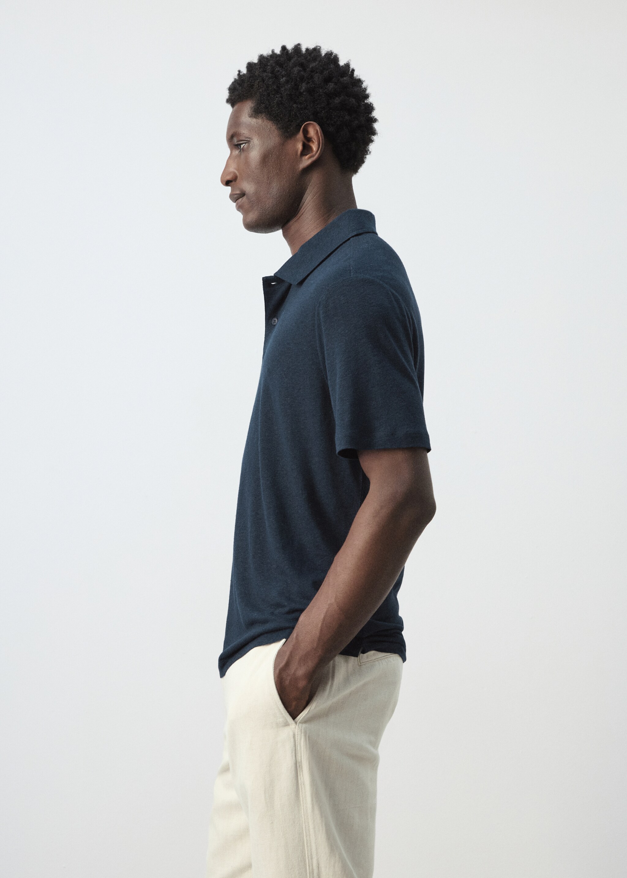 100% cotton storage basket 22x14cm - Details of the article 2, Navy. Ref: 27097894-00.