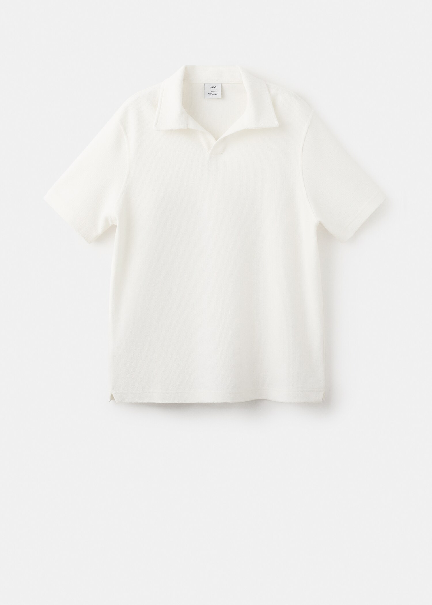 Regular-fit textured polo shirt - Article without model
