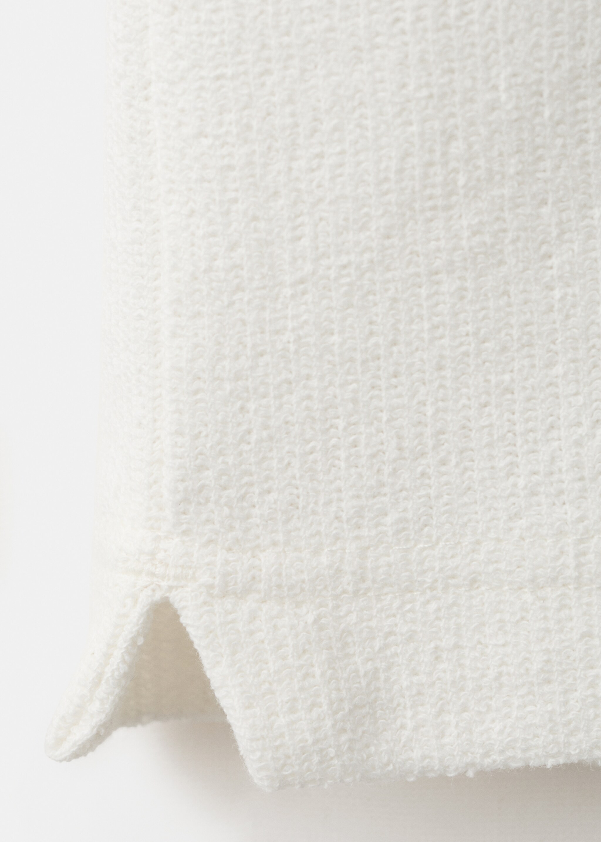 Regular-fit textured polo shirt - Details of the article 0, White. Ref: 27097895-00.