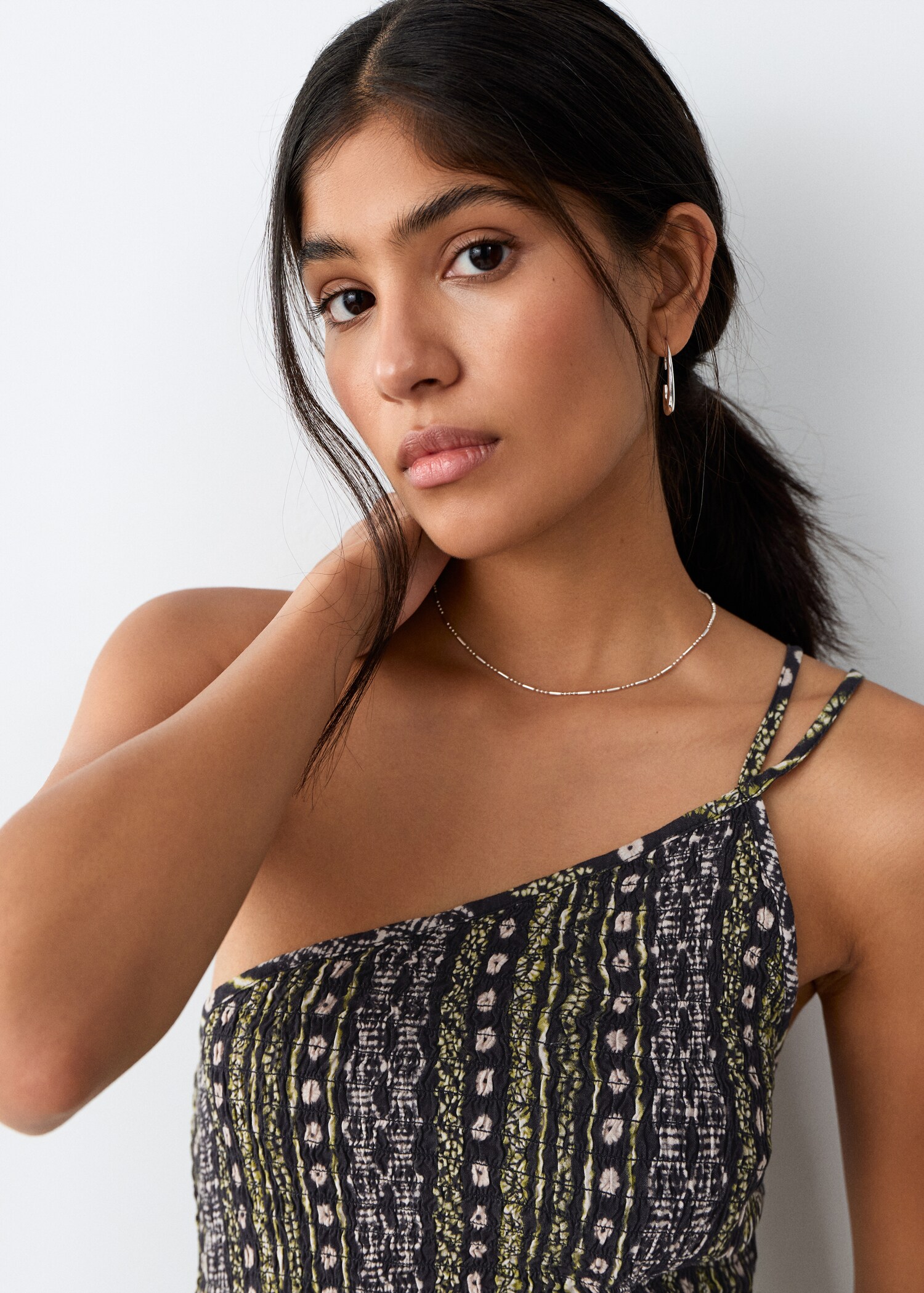 Printed asymmetrical dress - Details of the article 1