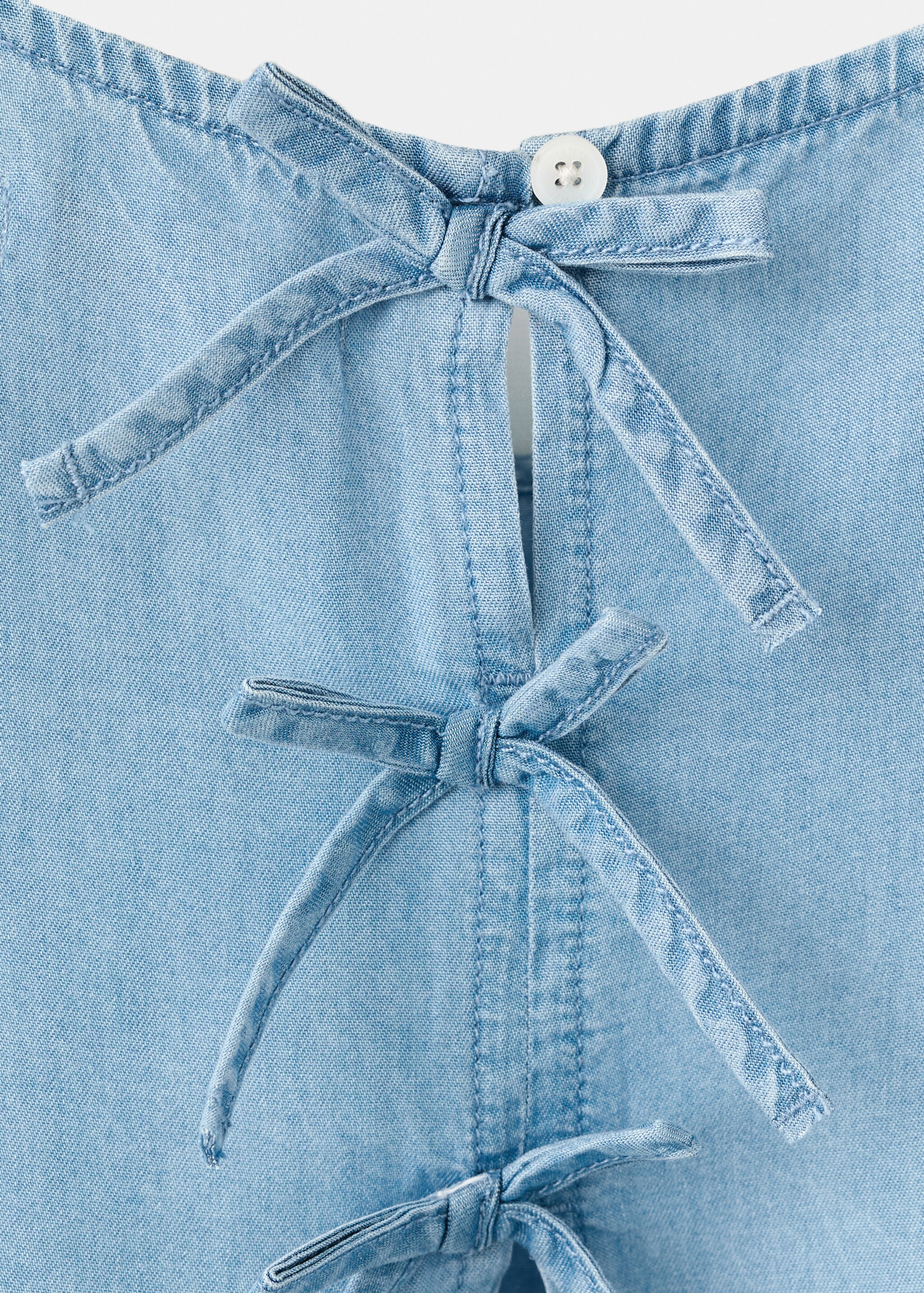 Lyocell denim blouse - Details of the article 0, Medium Blue. Ref: 27097903-00.