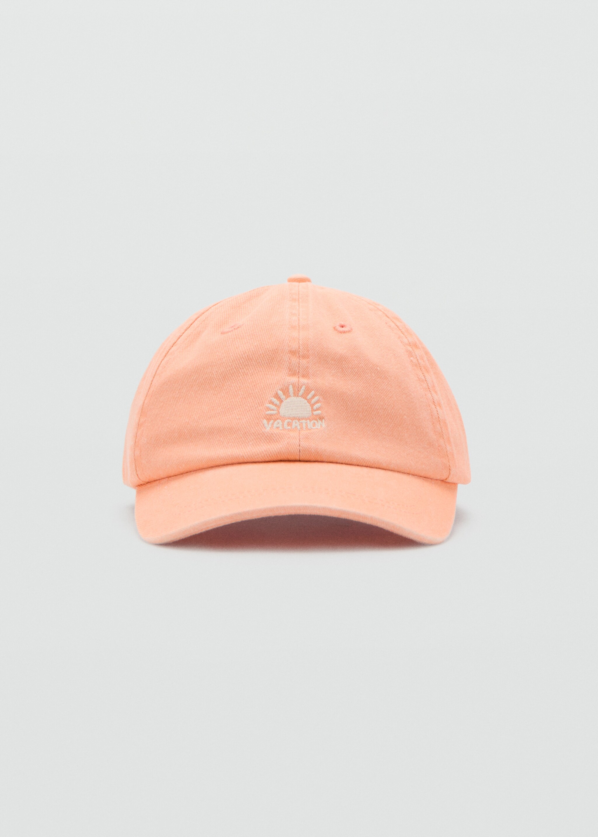 Embroidered cotton cap - Medium plane, Orange. Ref: 27097908-00.