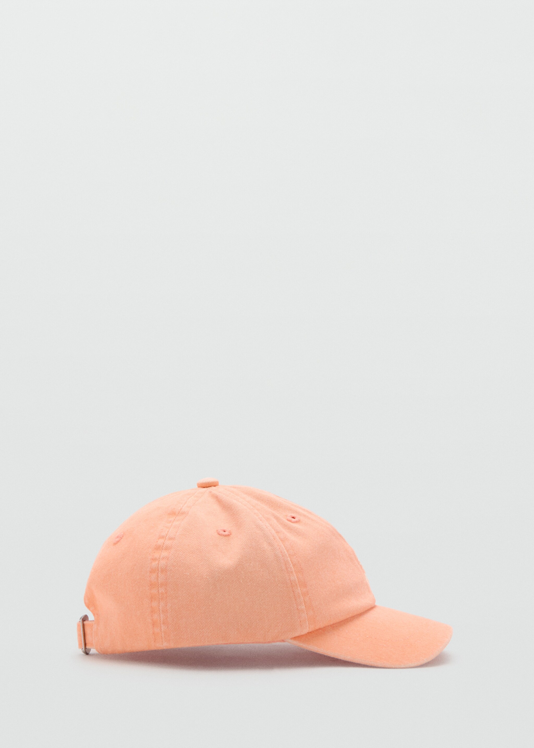 Embroidered cotton cap - Article without model, Orange. Ref: 27097908-00.
