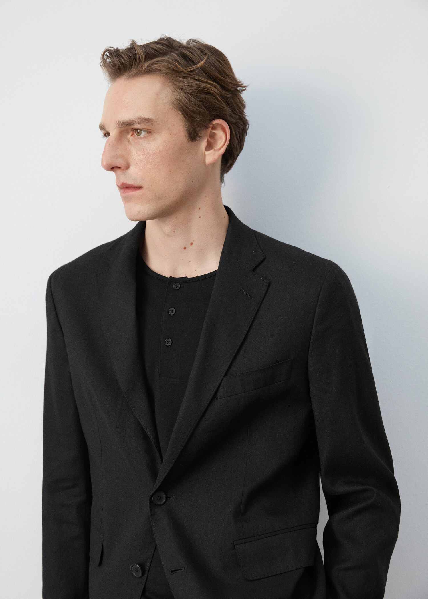 Veste costume slim-fit mélange de lin - Détail de l'article 1