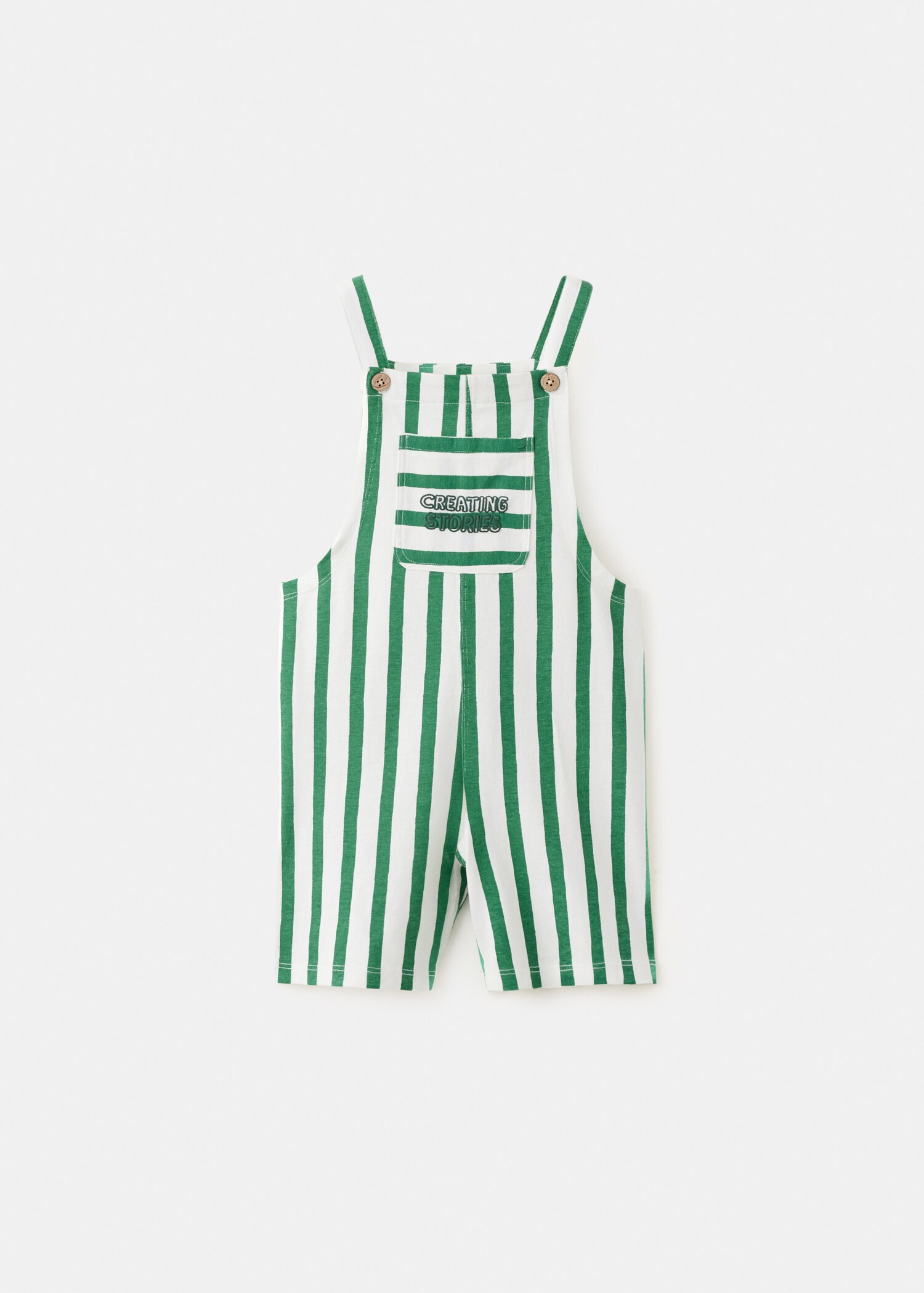 Striped dungarees with print detail - Article without model