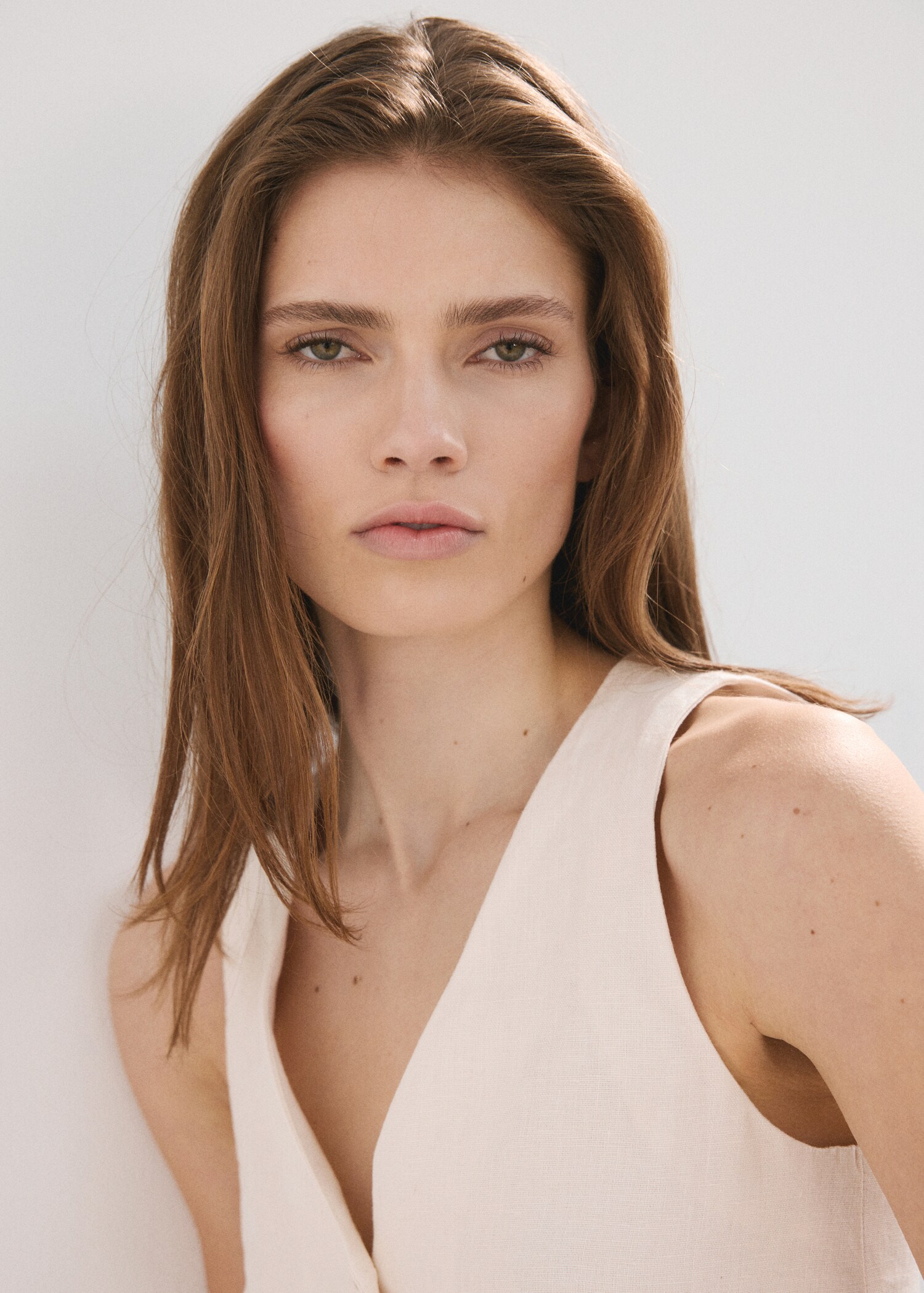 Belt linen jumpsuit - Details of the article 1