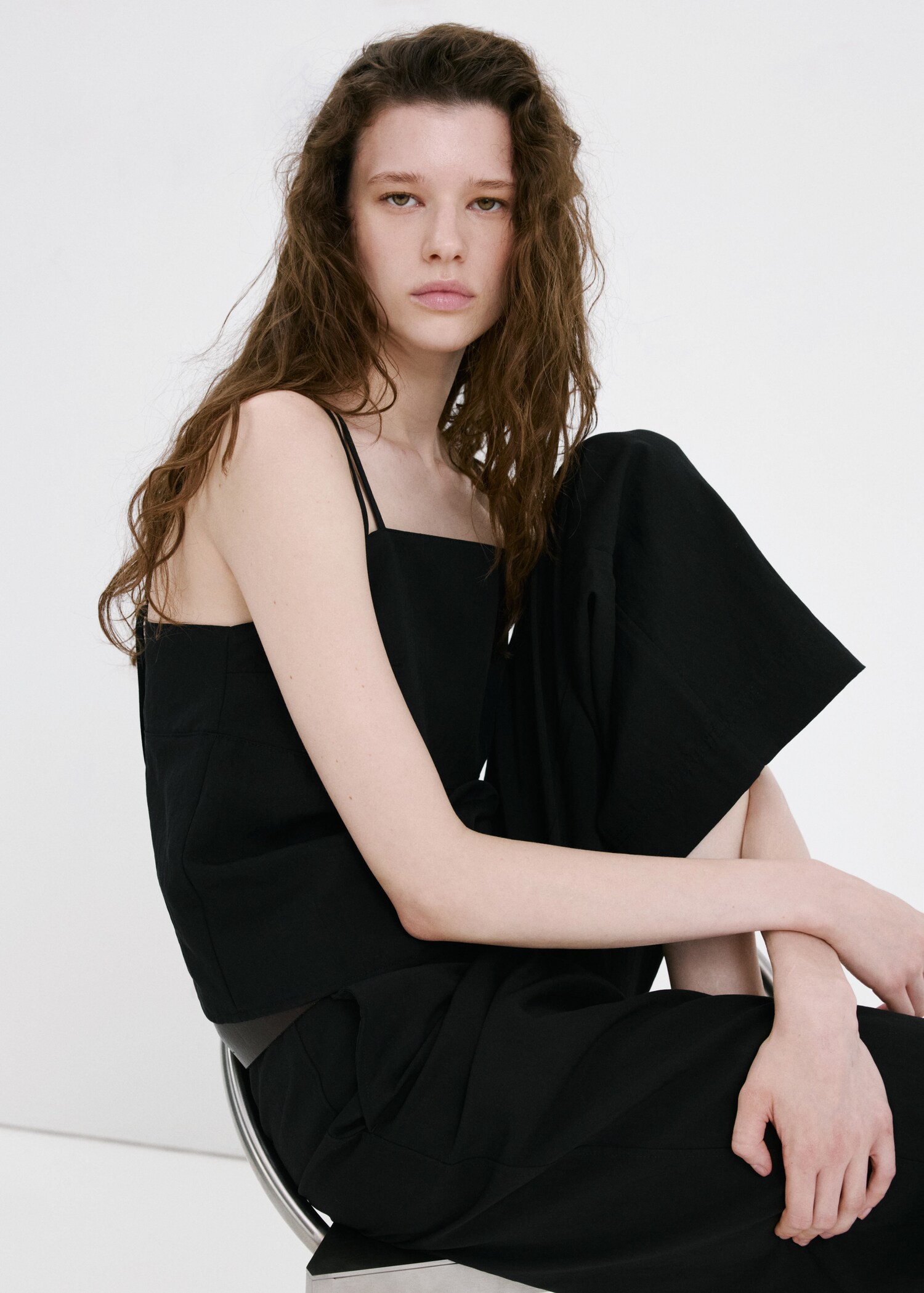 Lyocell trousers with belt - Details of the article 1