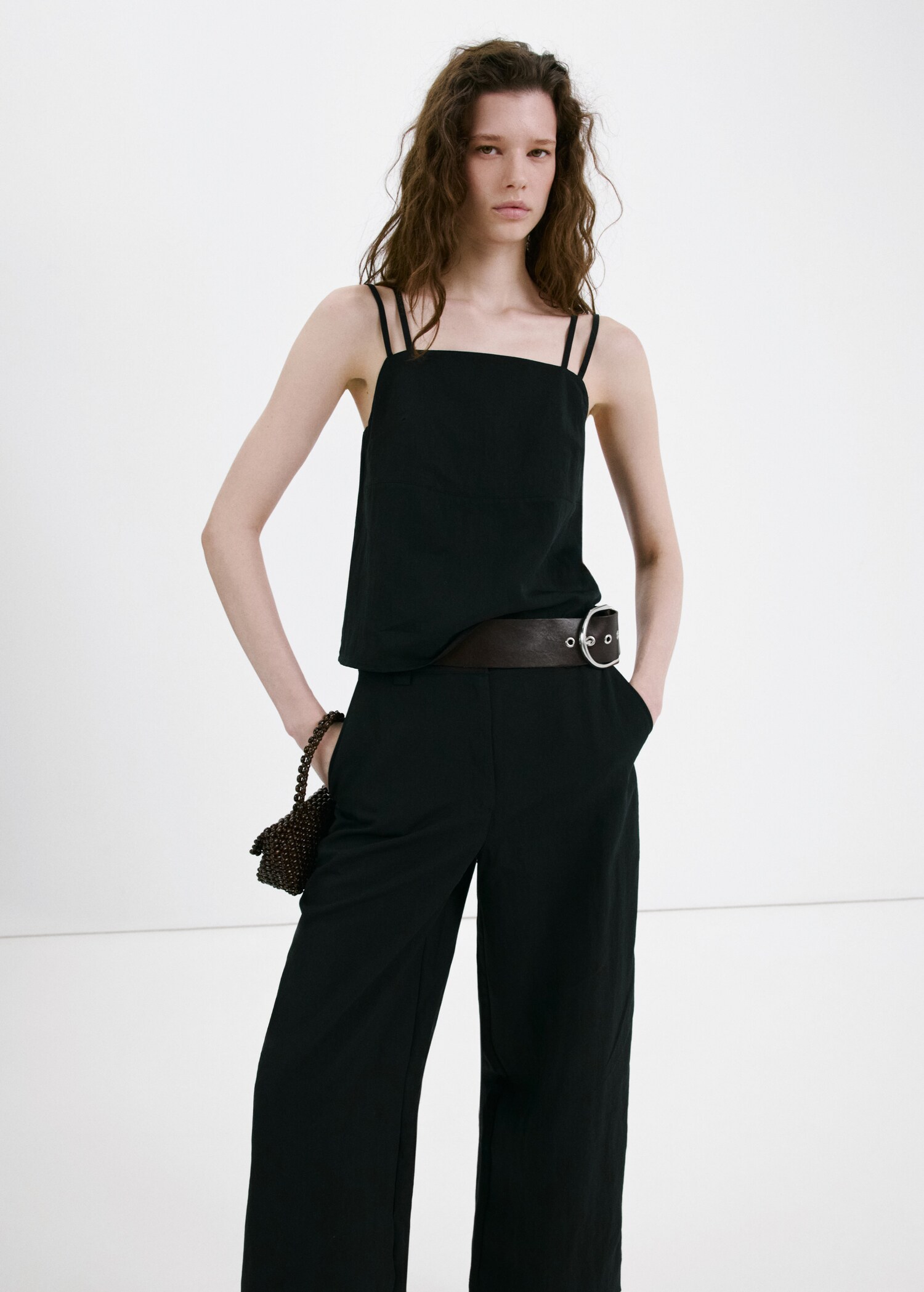 Lyocell trousers with belt - Details of the article 6