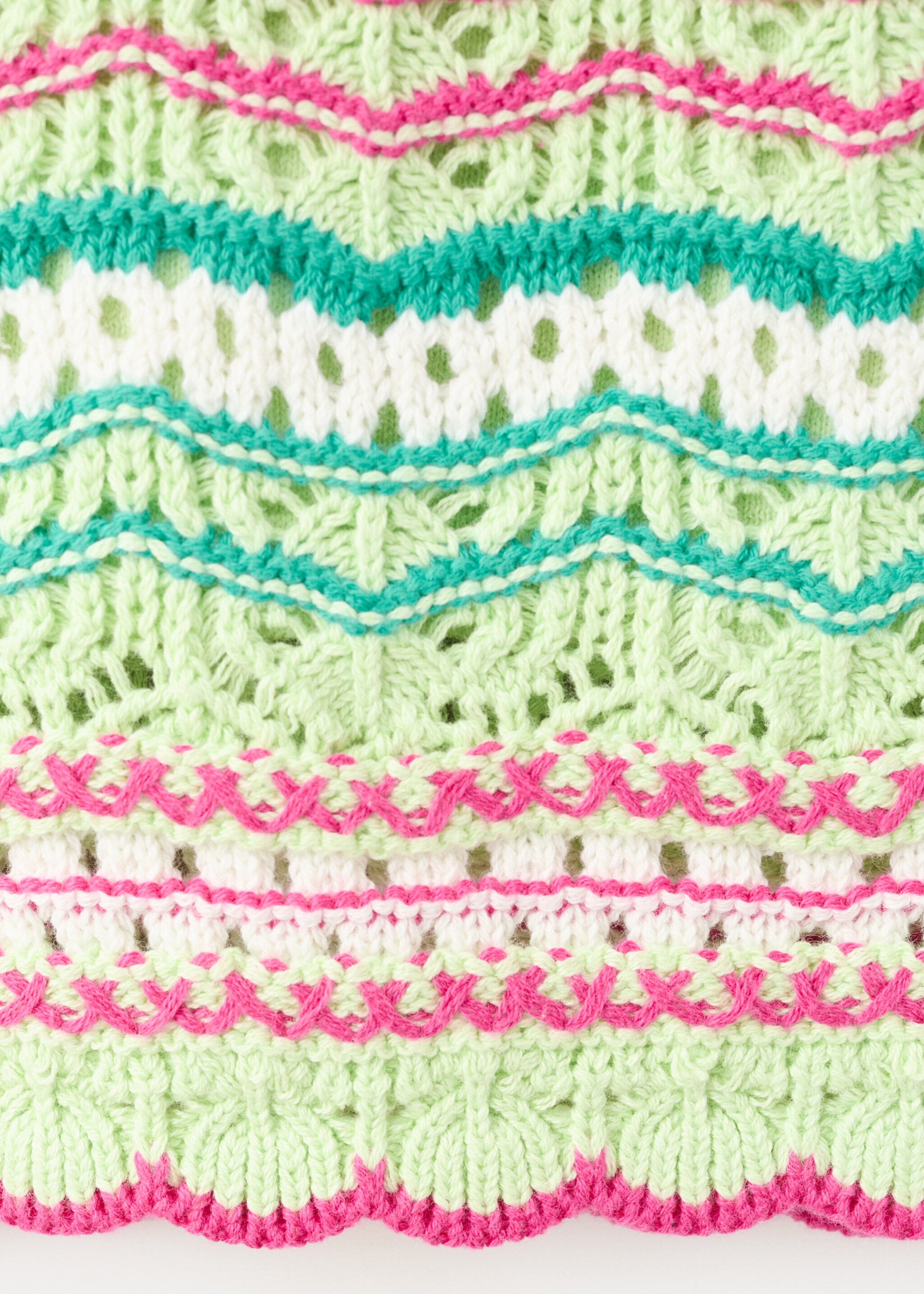 Combined crochet top - Details of the article 0, Green Apple. Ref: 27097923-00.