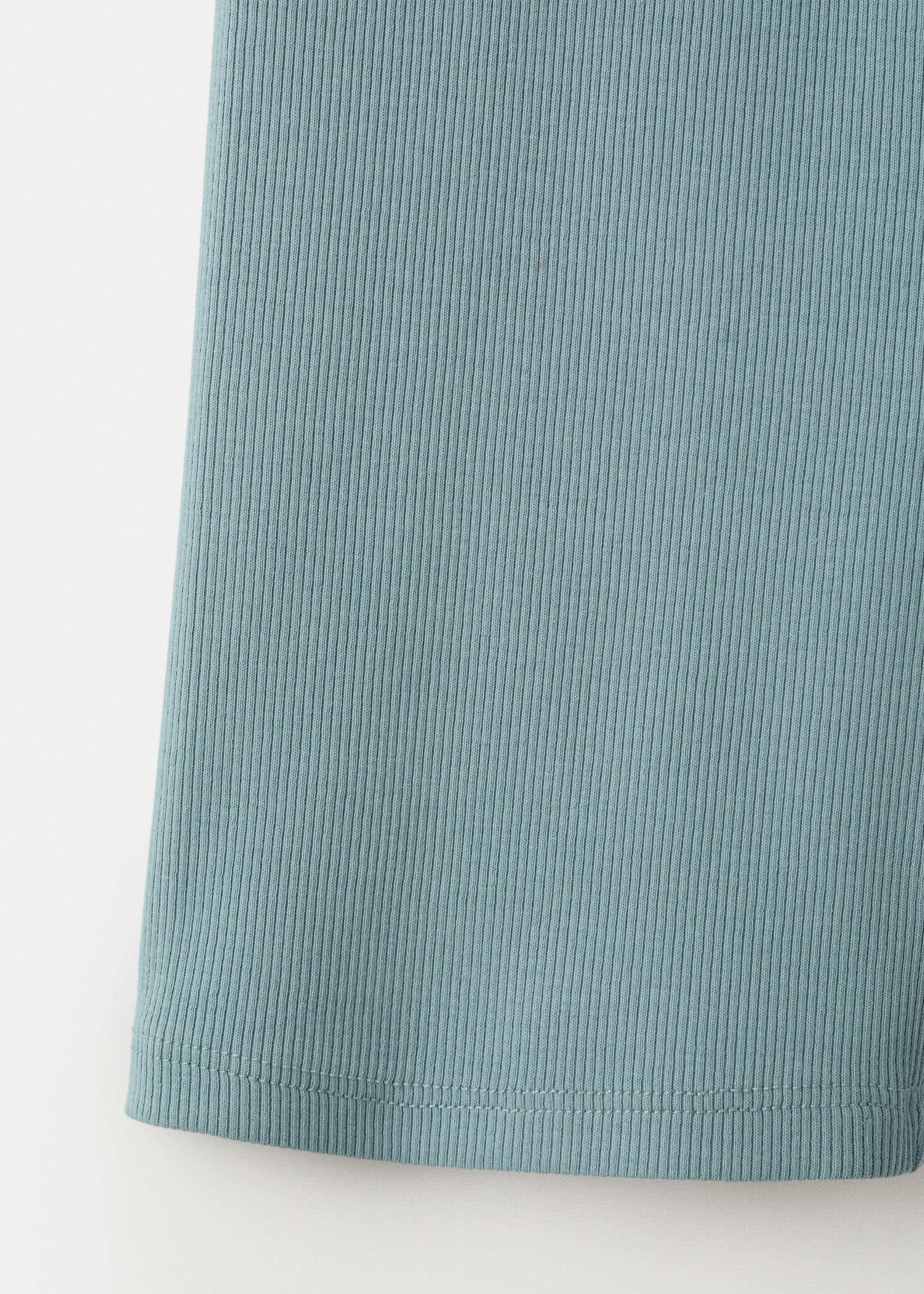 Ribbed leggings - Details of the article 0, Turquoise. Ref: 27097924-00.