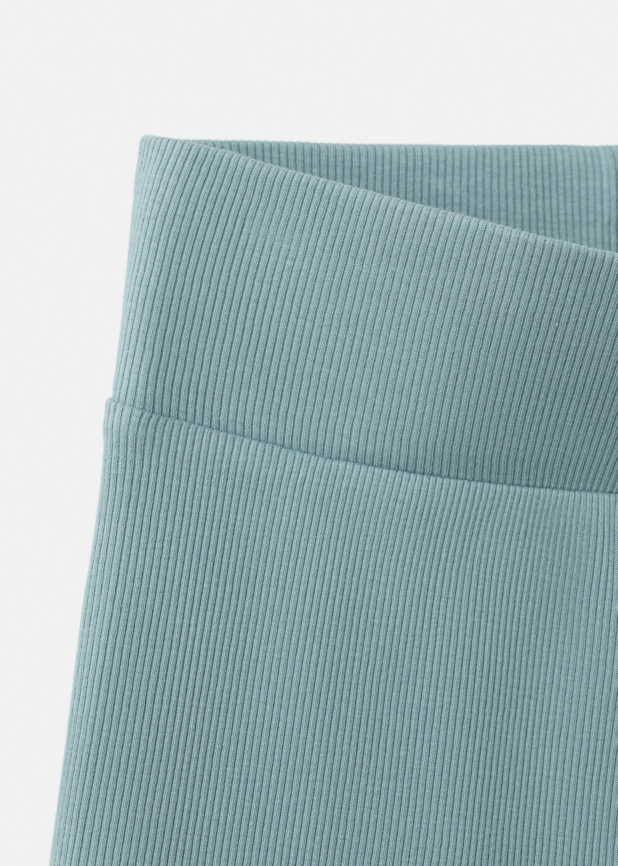 Ribbed leggings - Details of the article 8, Turquoise. Ref: 27097924-00.