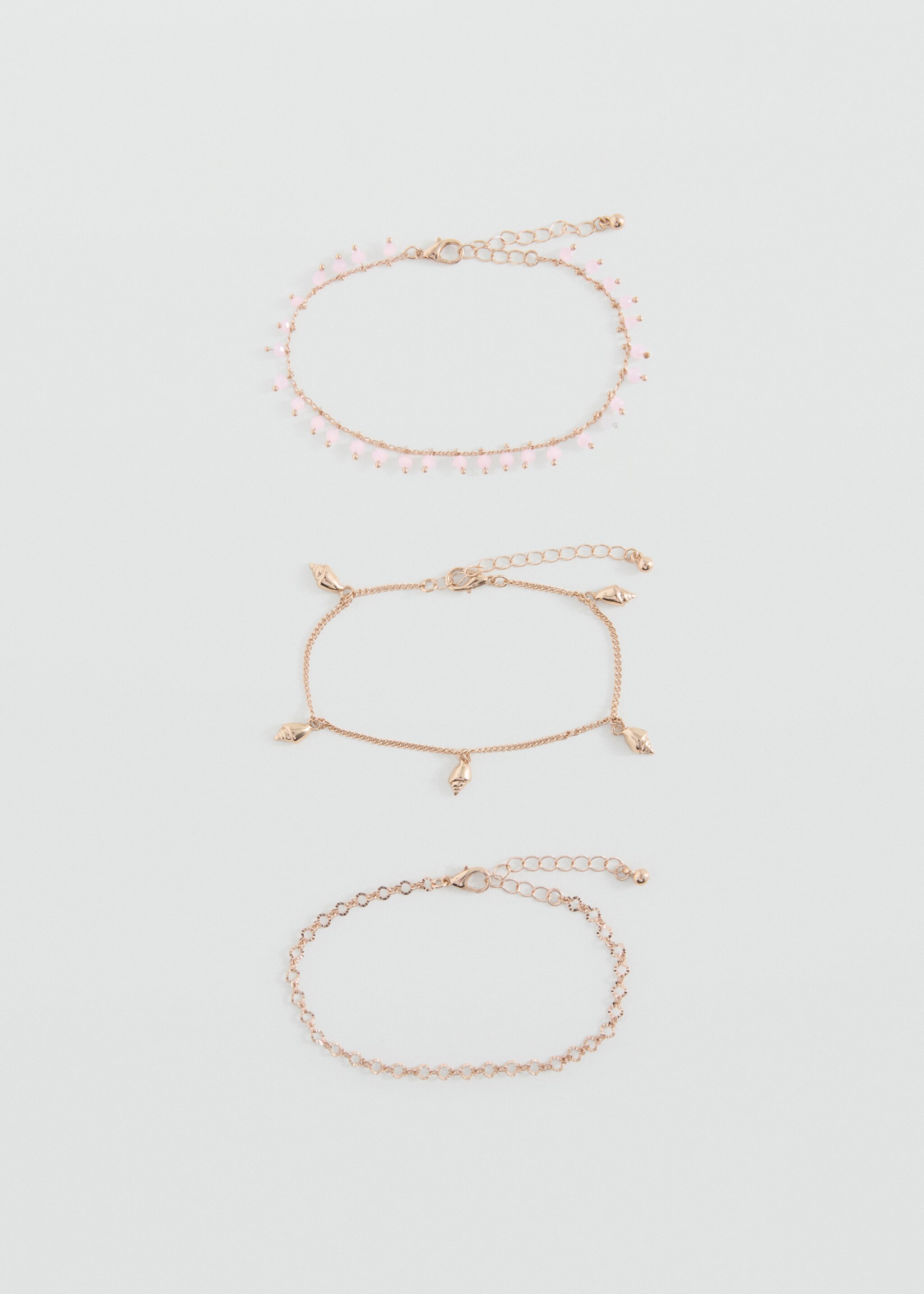 Pack of 3 anklet bracelets - Article without model, Gold. Ref: 27097927-00.