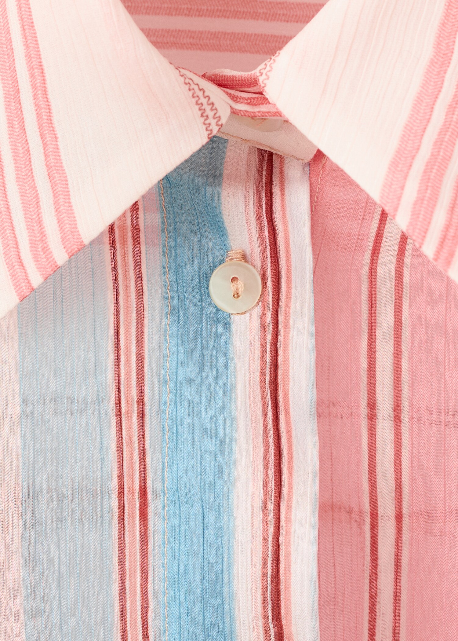 Striped blouse with tie fastening - Details of the article 8