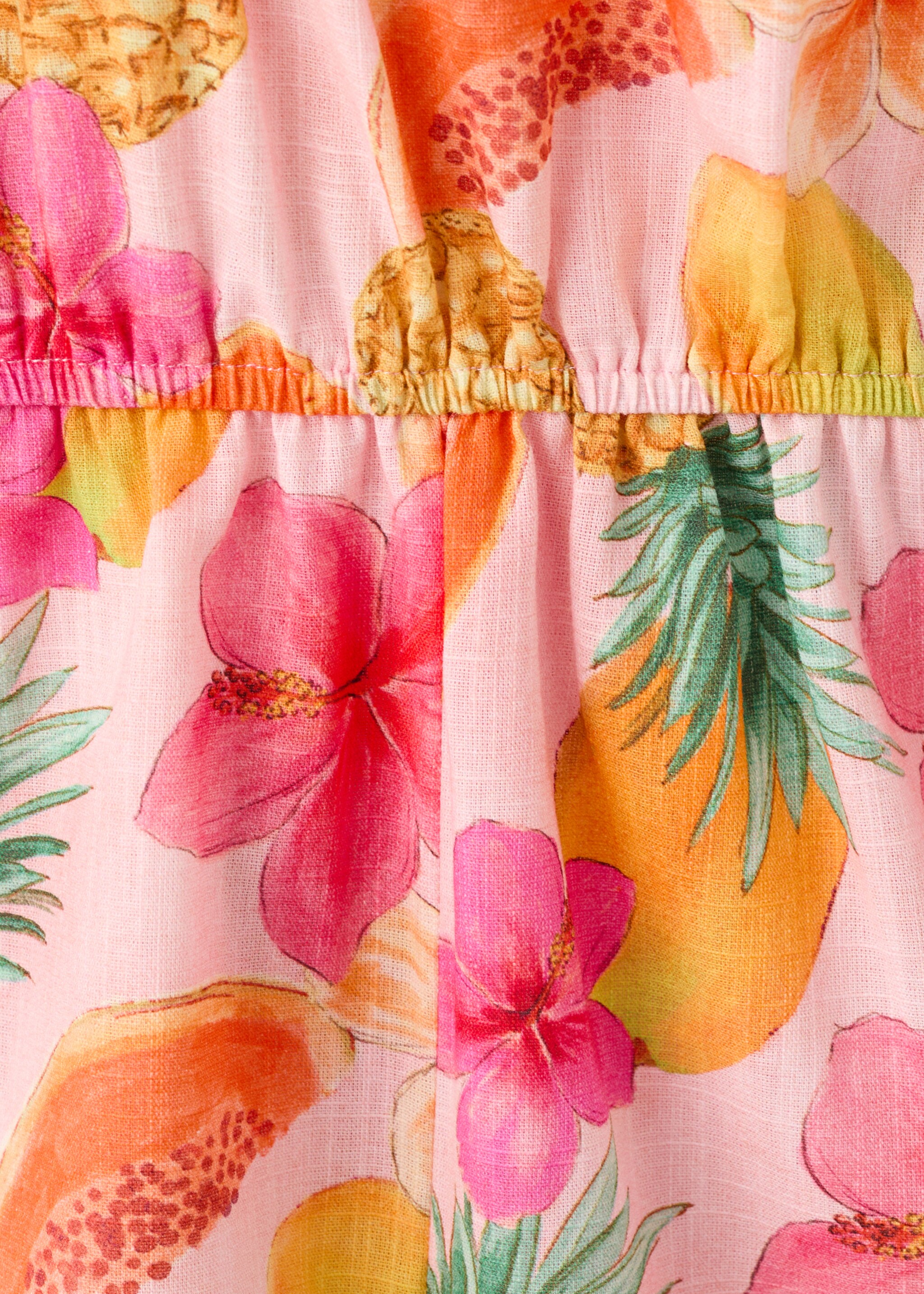 Combinaison asymétrique à imprimé tropical - Détail de l'article 0, Rose. Ref: 27097941-00.