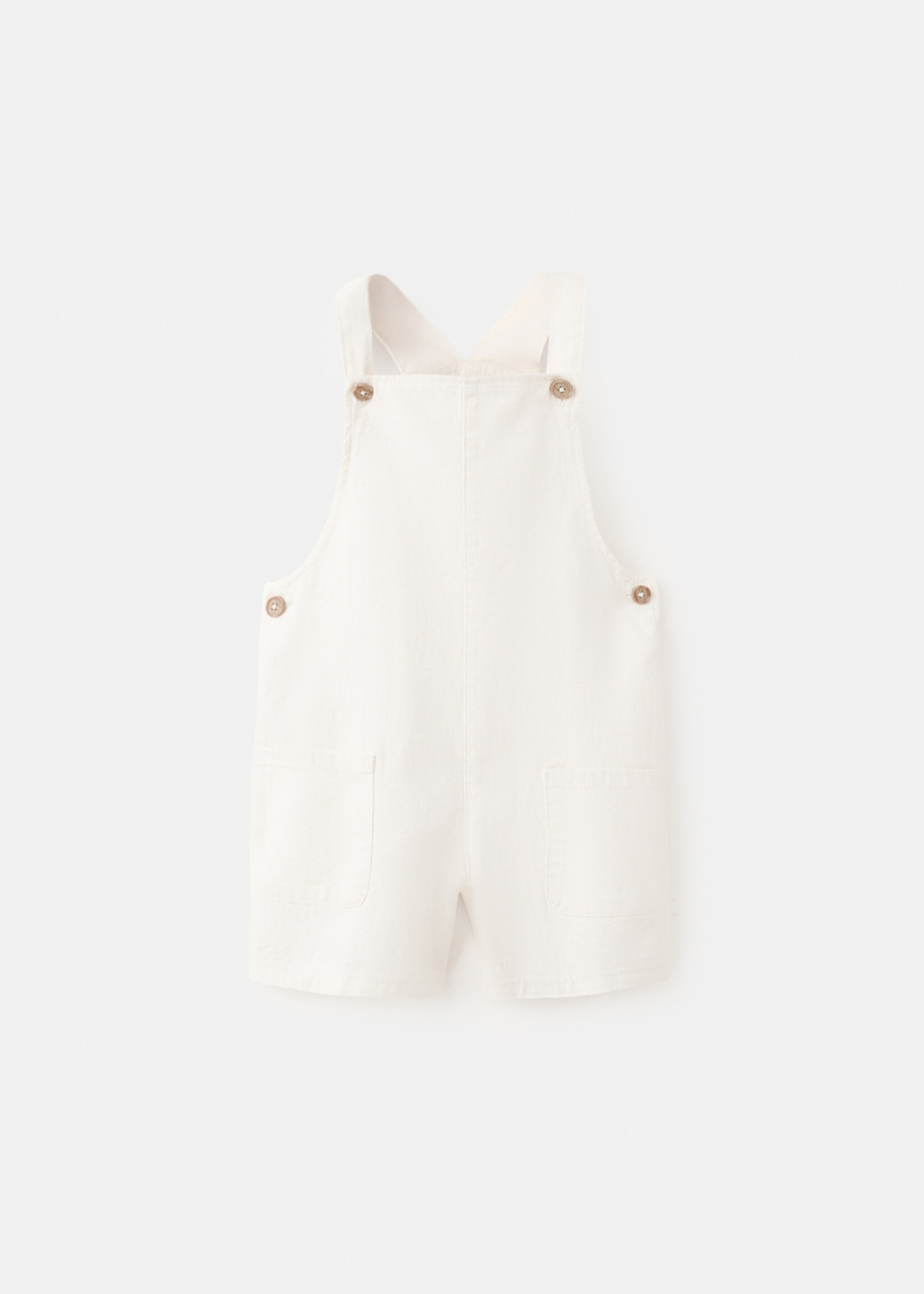 Cotton linen overalls - Article without model, White. Ref: 27098263-00.