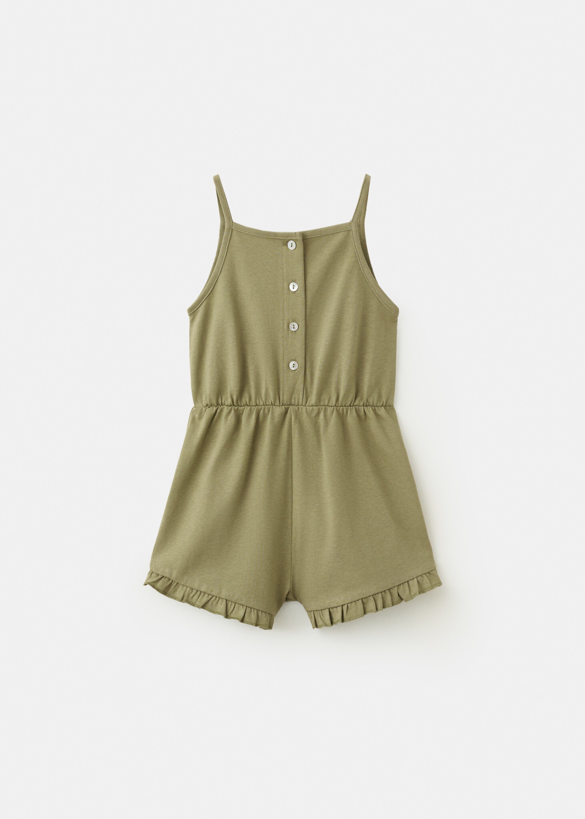 Cotton short jumpsuit - Article without model, Khaki. Ref: 27098265-00.
