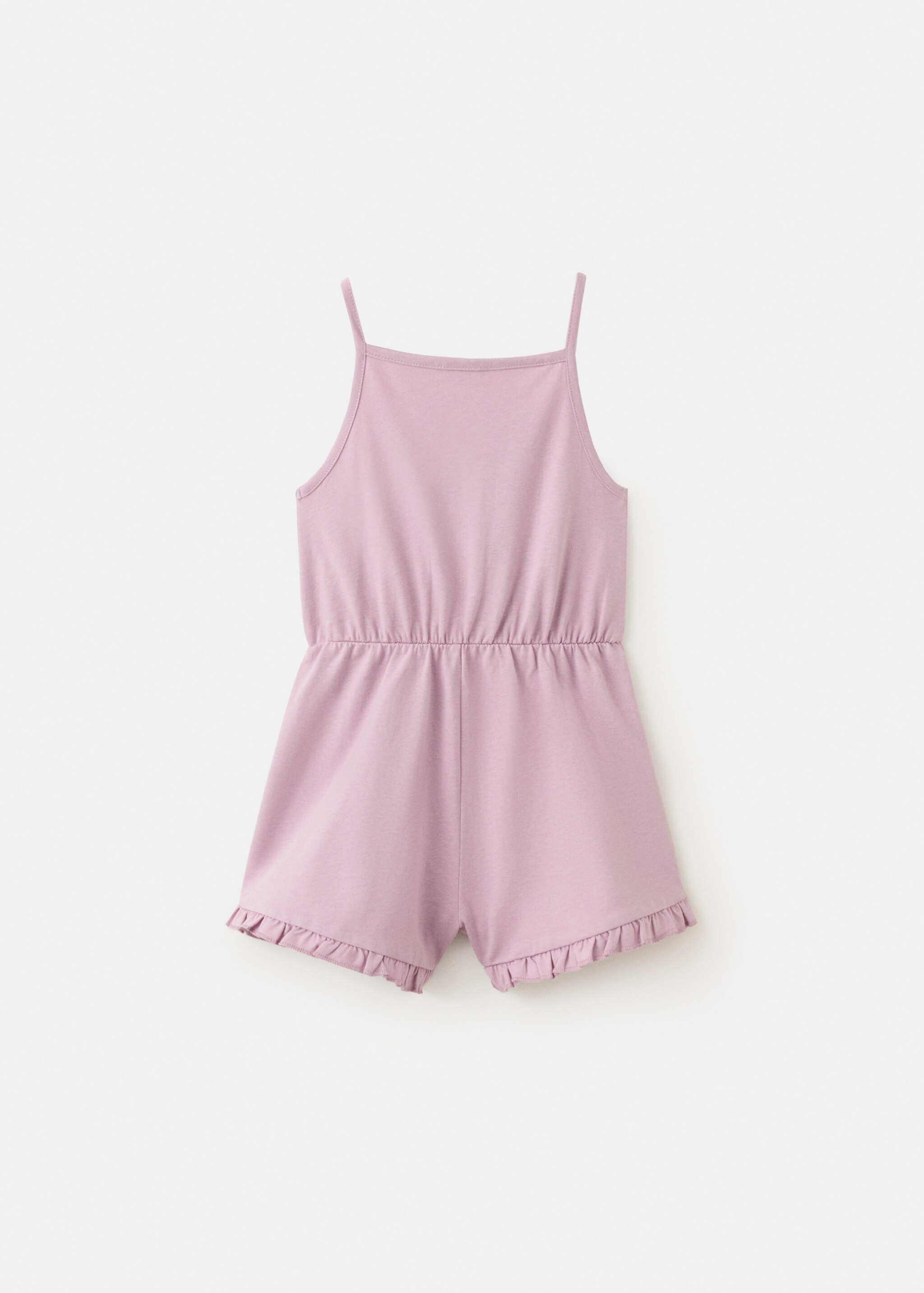 Cotton short jumpsuit - Reverse of the article, Light/Pastel Purple. Ref: 27098265-00.