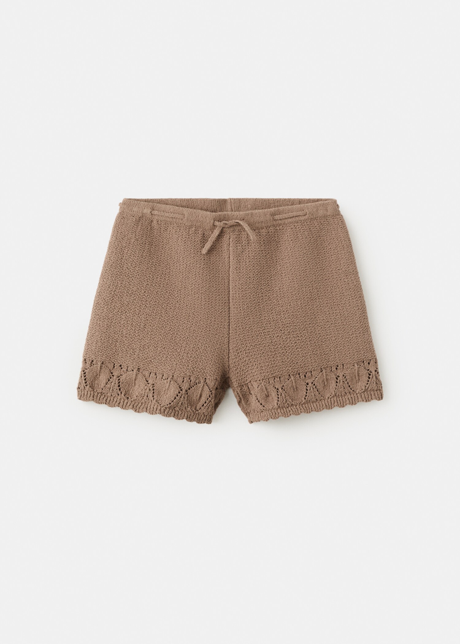Crochet shorts with scalloped details - Article without model