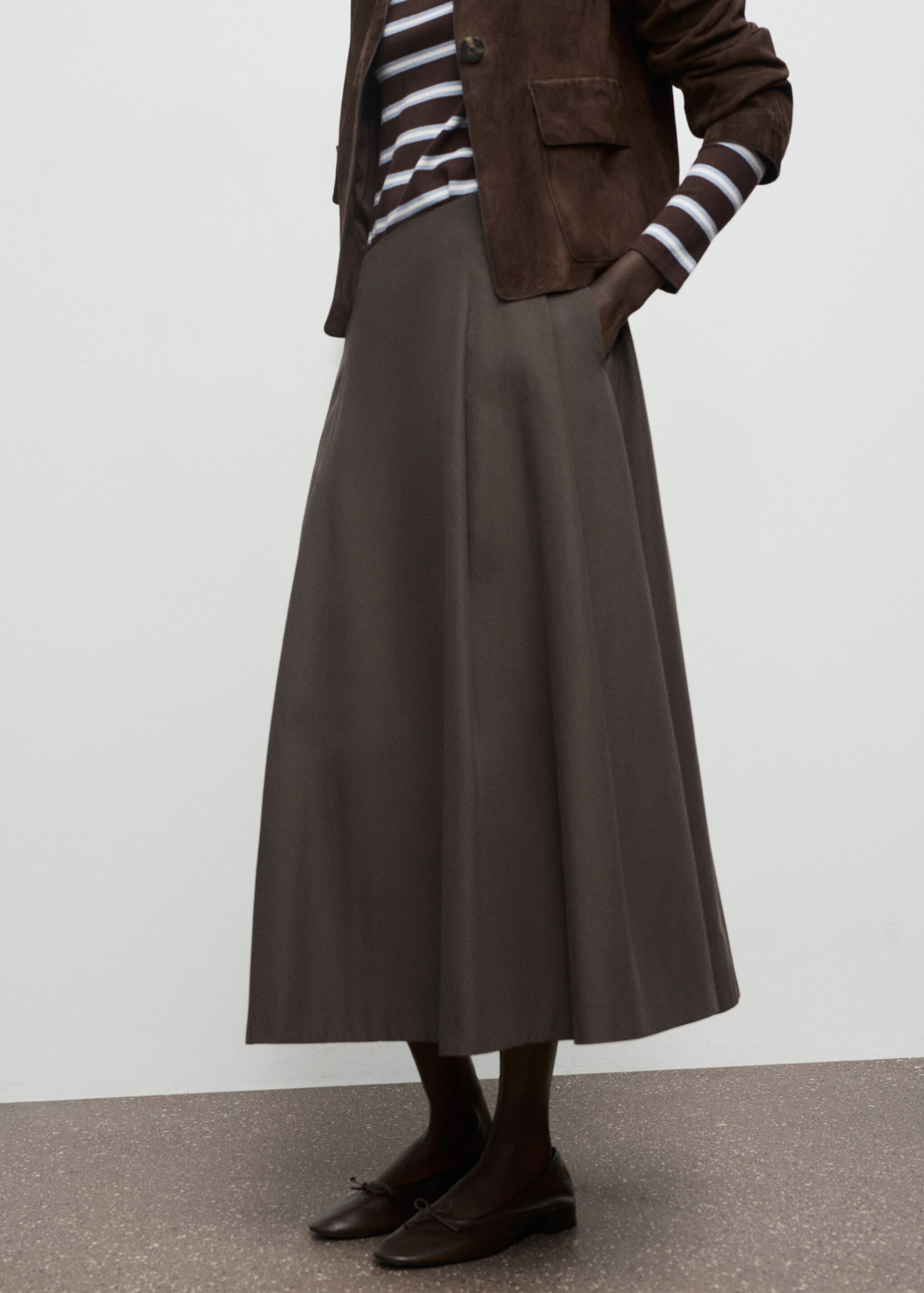 Jupe bangkok - Plan moyen, Chocolat. Ref: 27098646-00.