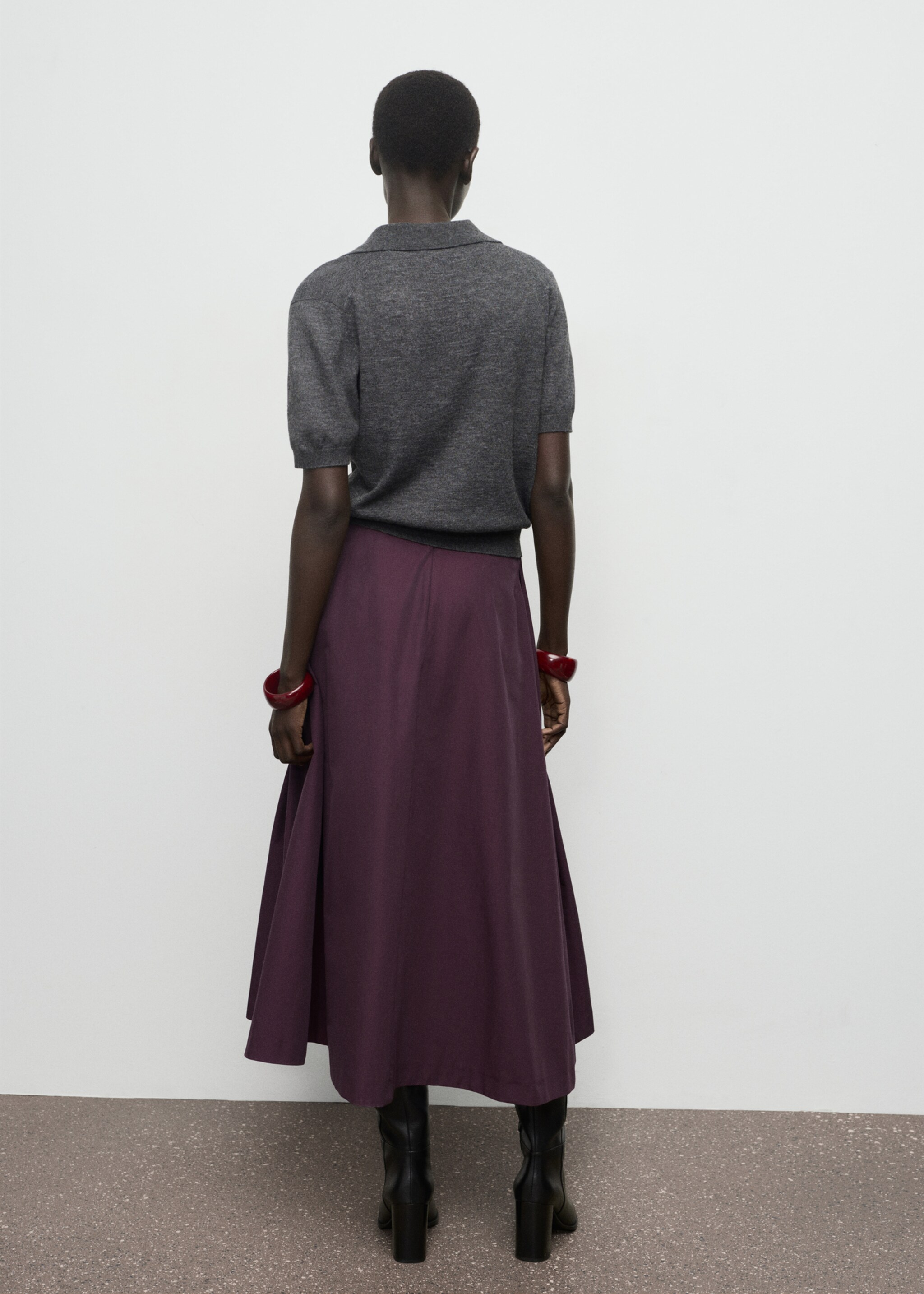 Jupe bangkok - Verso de l’article, Grenat. Ref: 27098646-00.