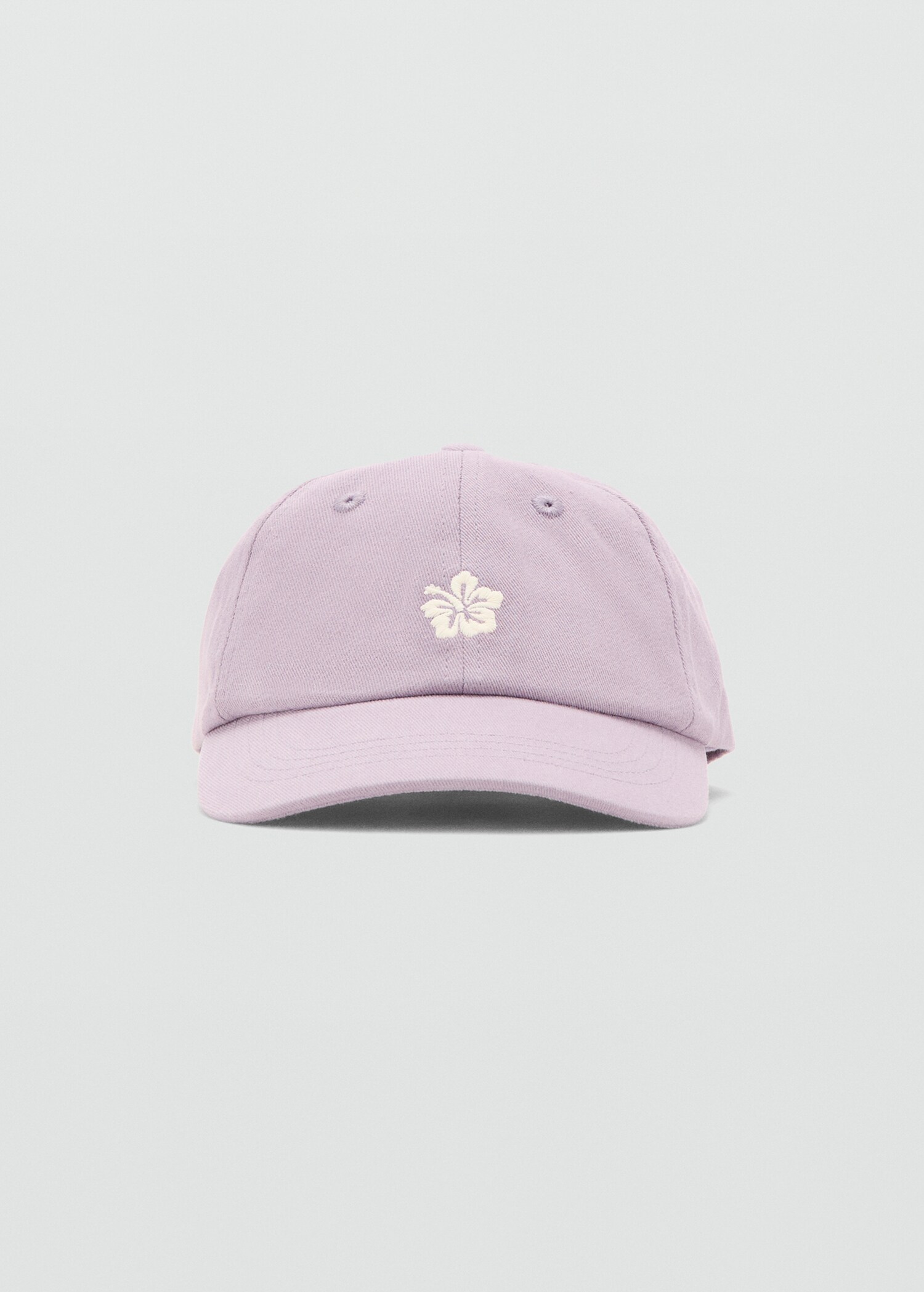 Casquette fleur brodée - Plan moyen