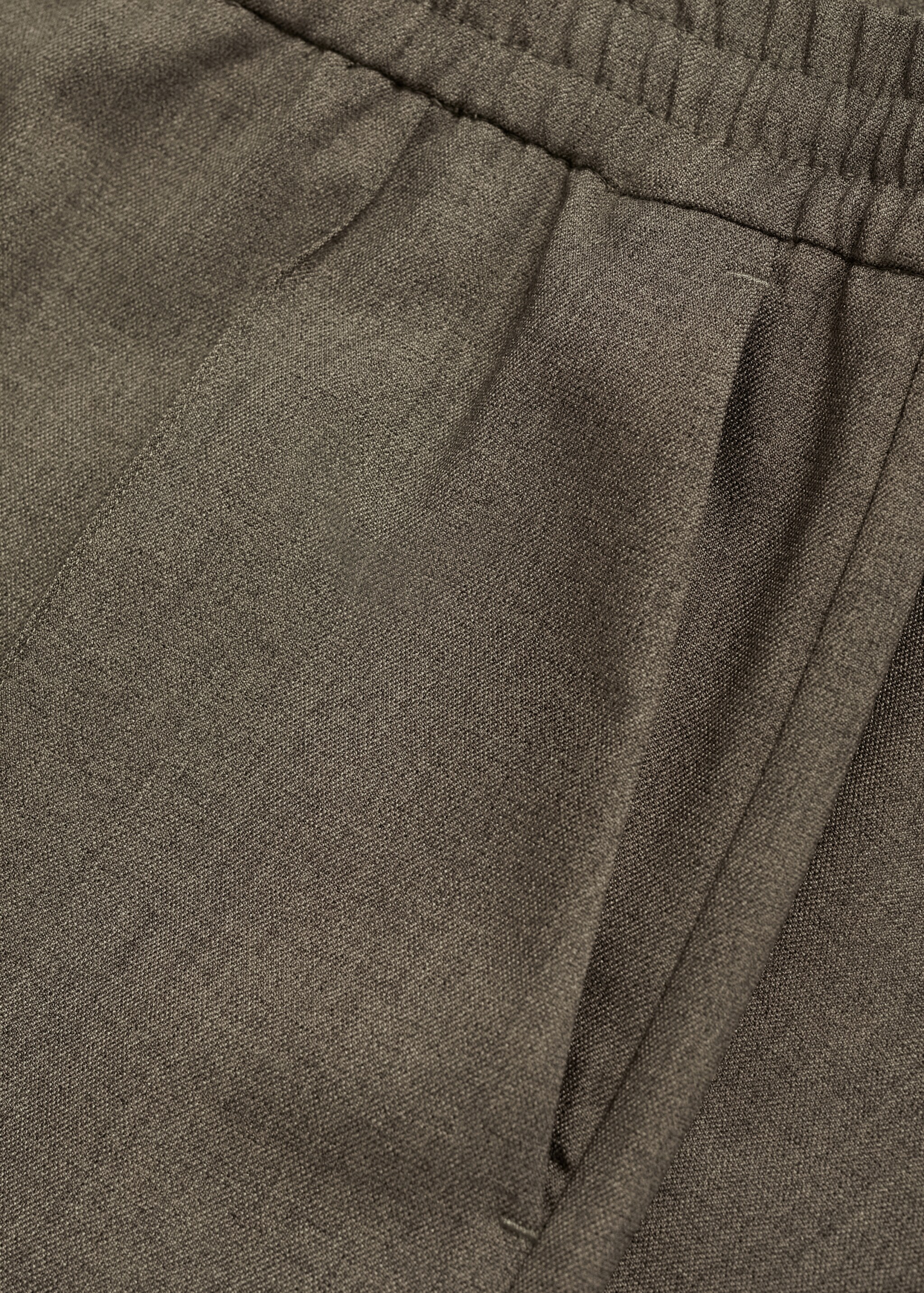 Wideleg trousers with elastic waist - Details of the article 0, Green. Ref: 27111574-00.