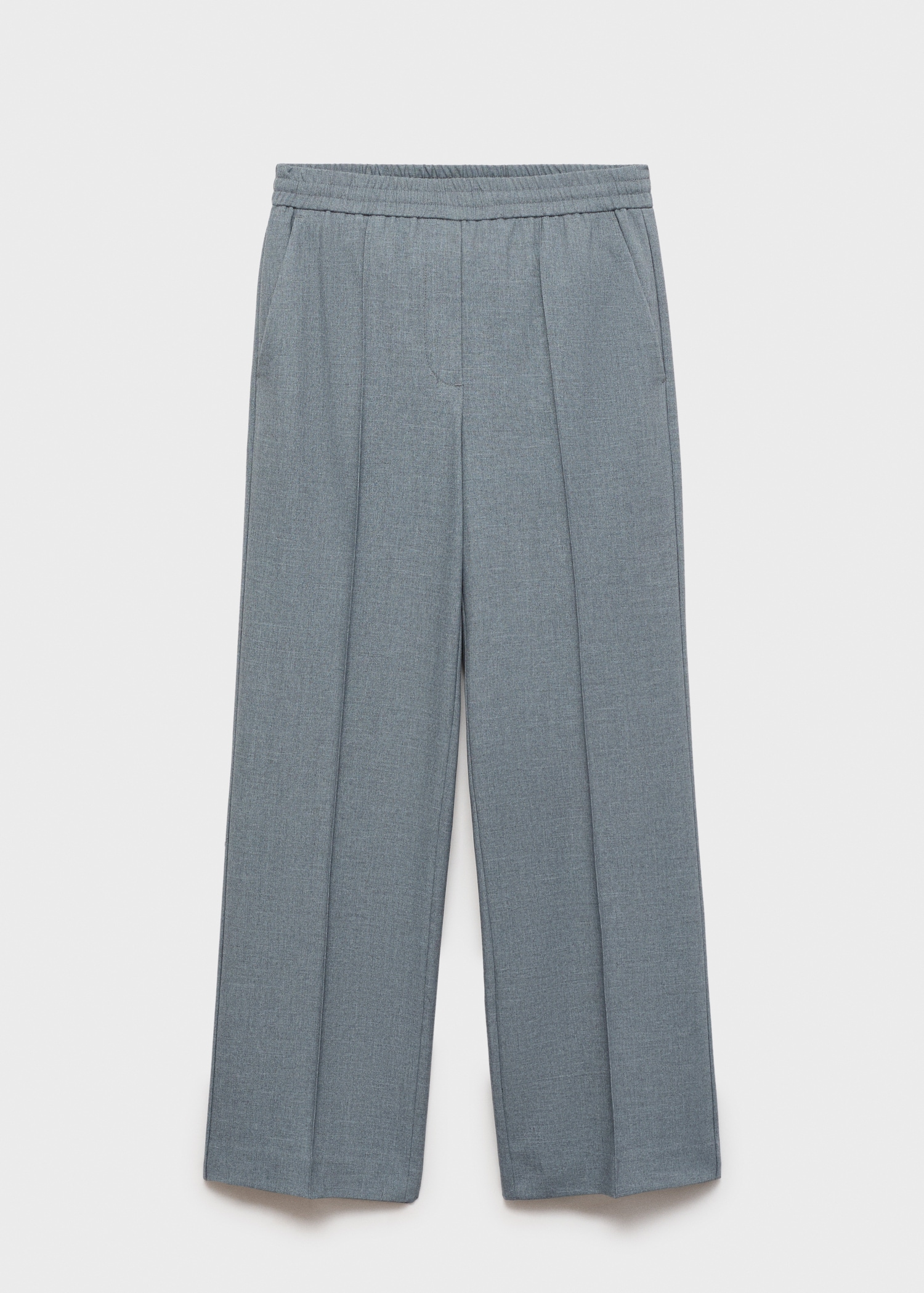 Wide Leg Trousers With Elastic Waist