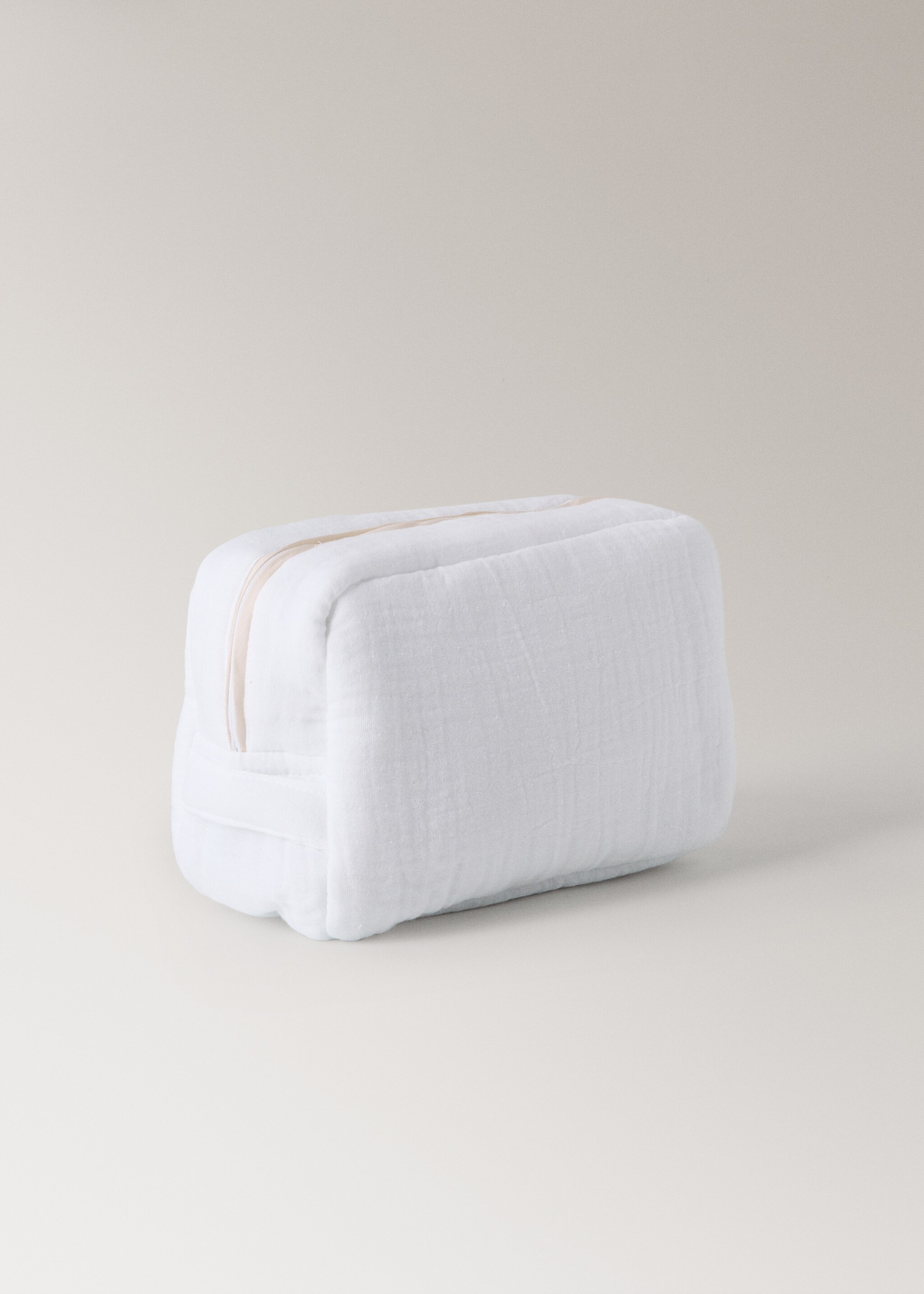 Children’s cotton gauze toiletry bag - Details of the article 1, Ecru. Ref: 27123655-00.