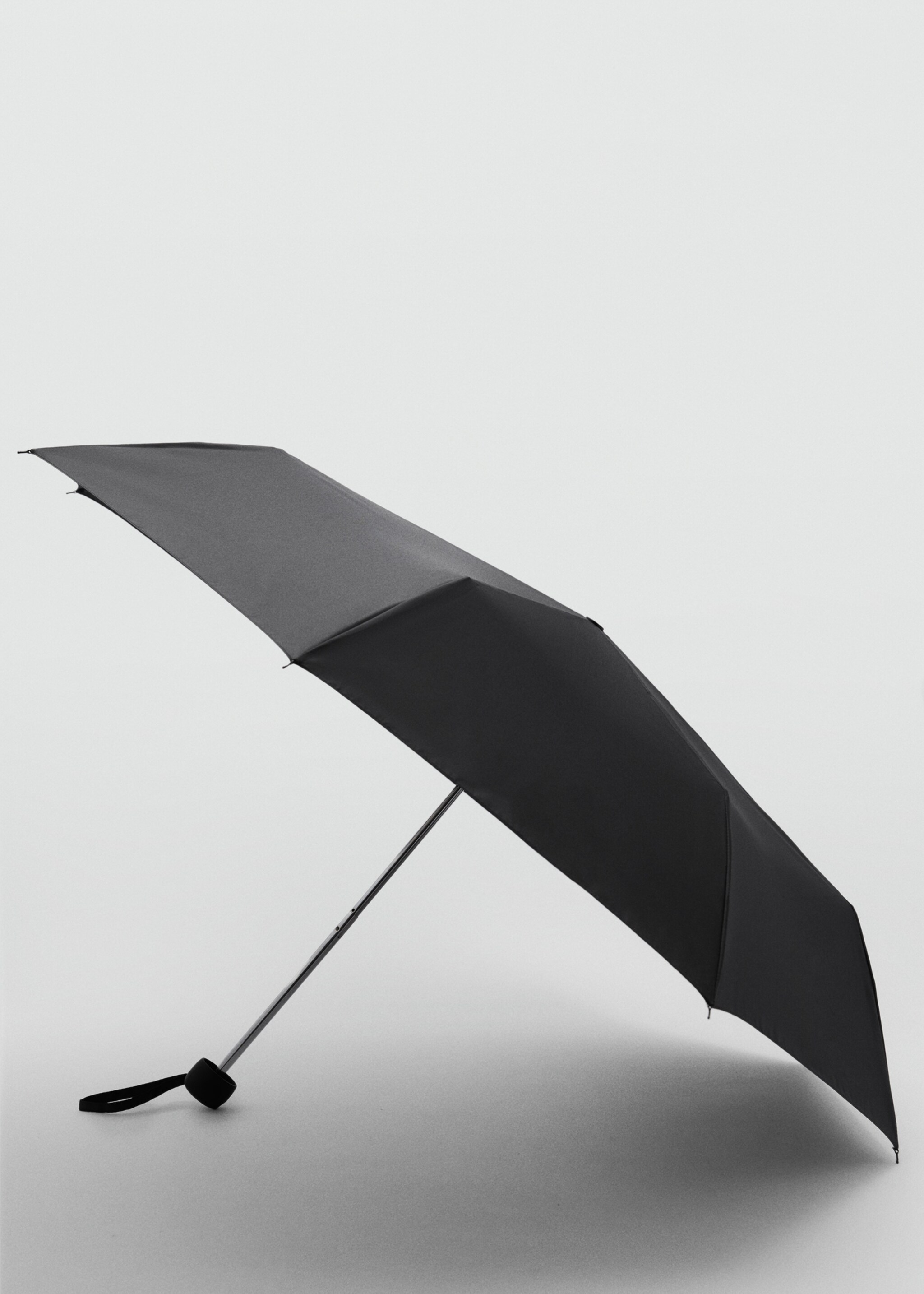 Plain folding umbrella - Medium plane, Black. Ref: 27130258-00.