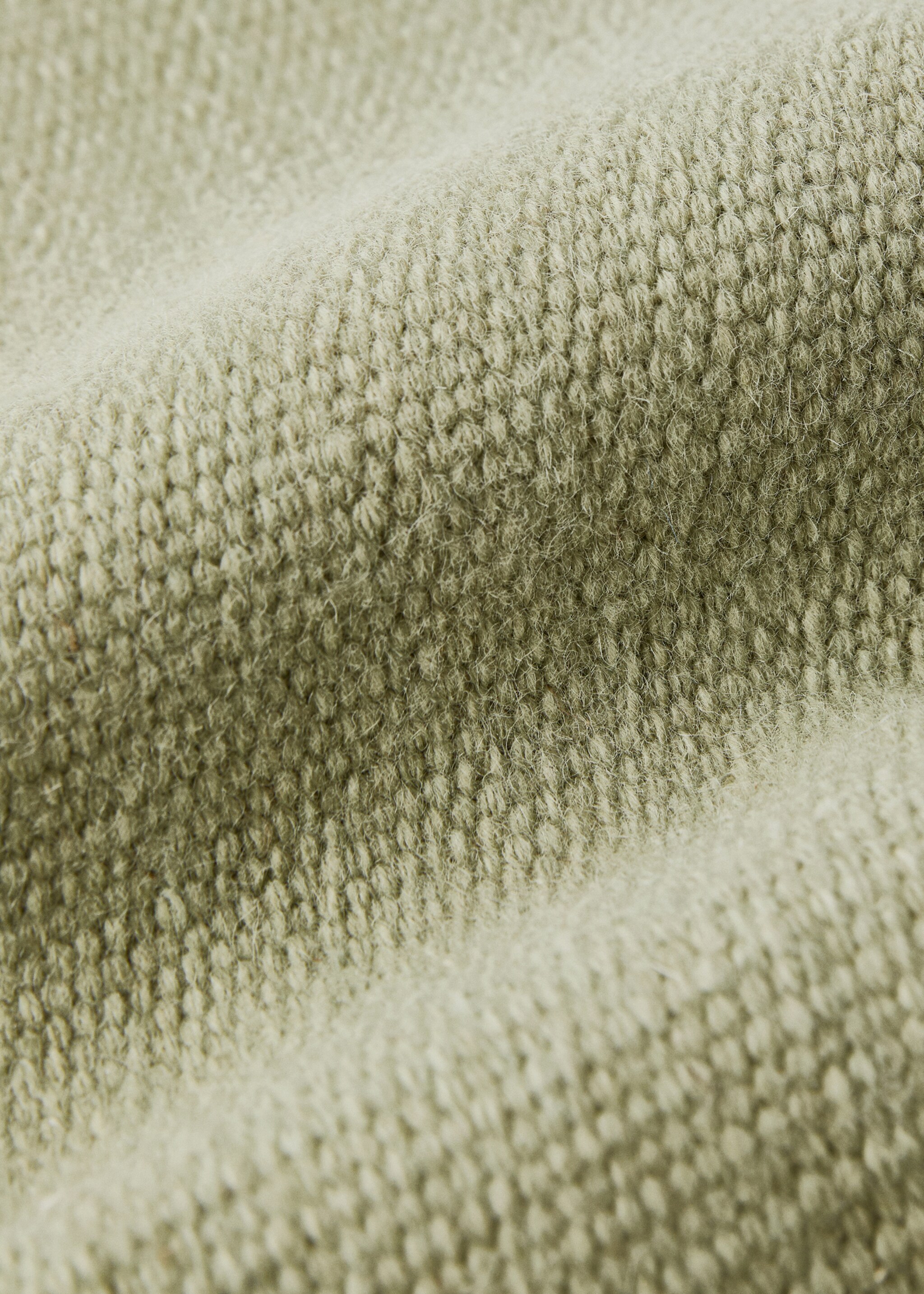 Children’s natural fibre woven rug - Details of the article 2, Mint Green. Ref: 27133346-00.