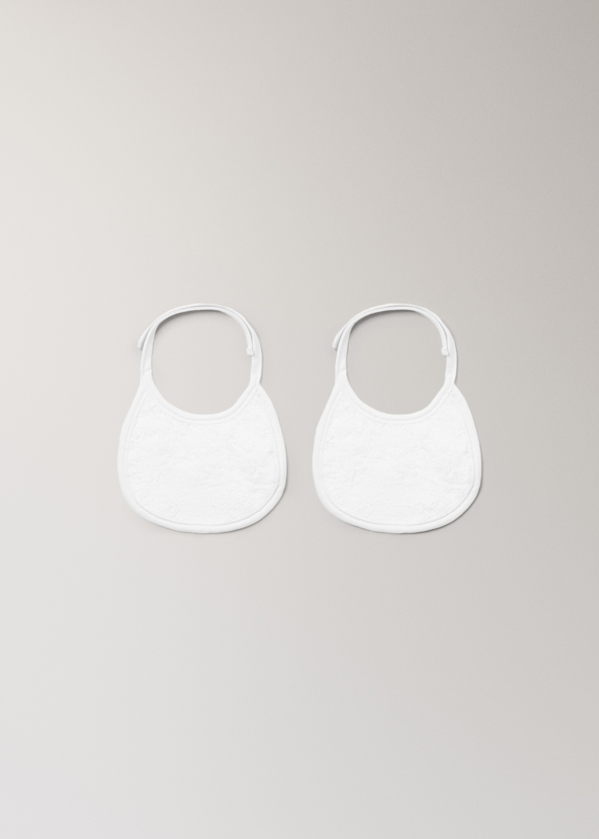 Cotton gauze bib - Article without model, Ecru. Ref: 27133655-00.