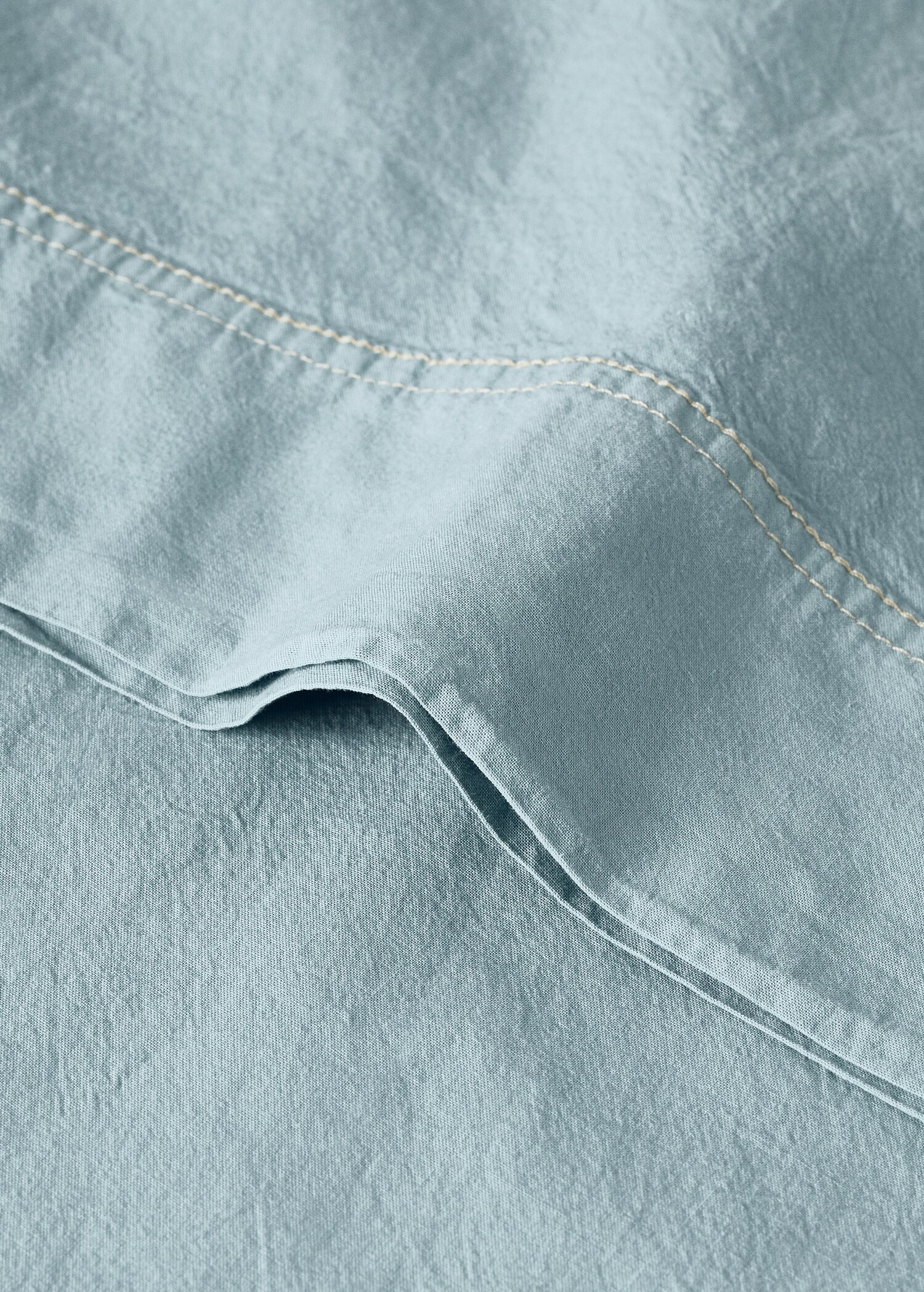 Taie d’oreiller enfant coton lavé double surpiqûre 45x110 cm - Détail de l'article 2