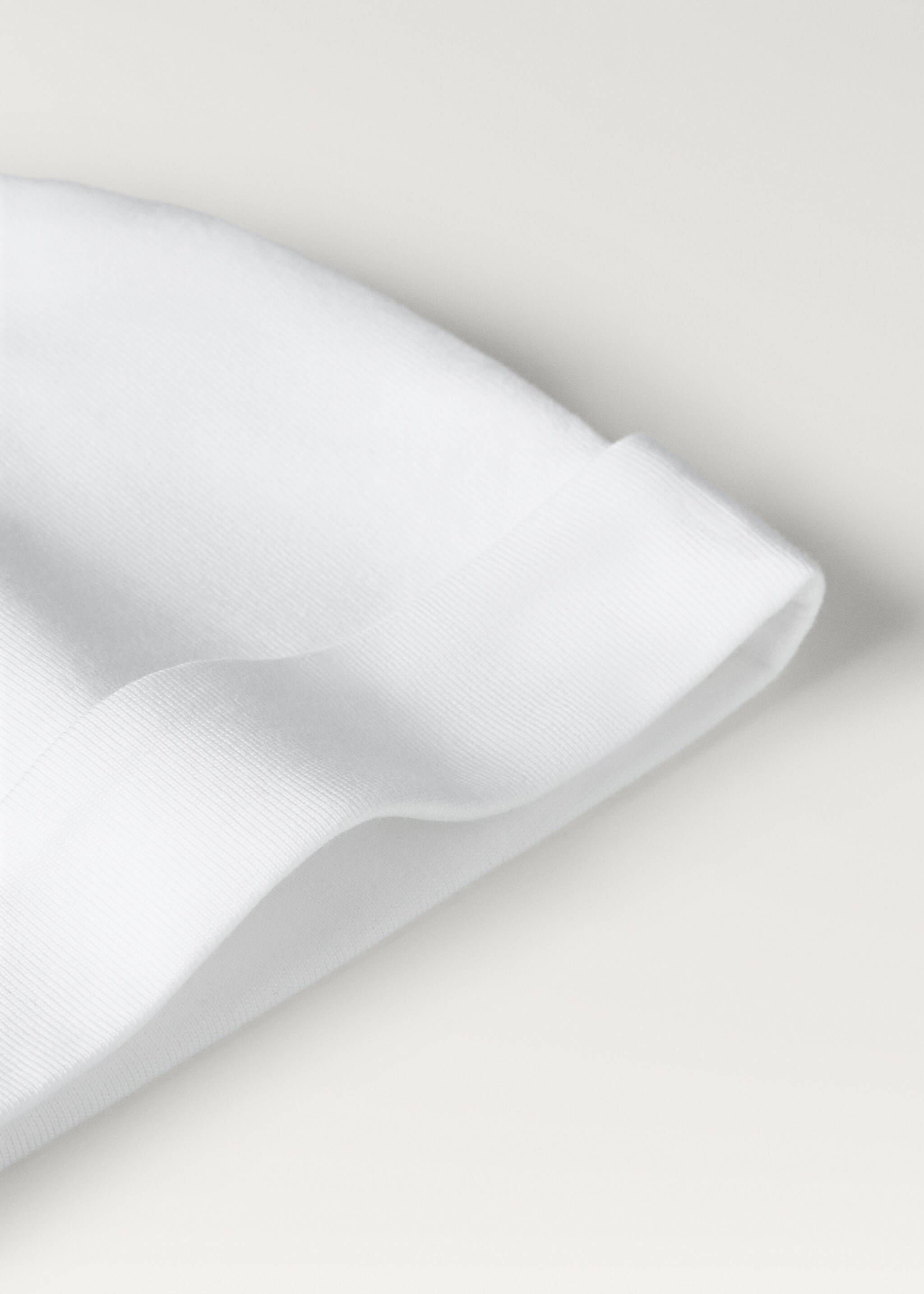 Cotton baby hat - Details of the article 1, White. Ref: 27143656-00.